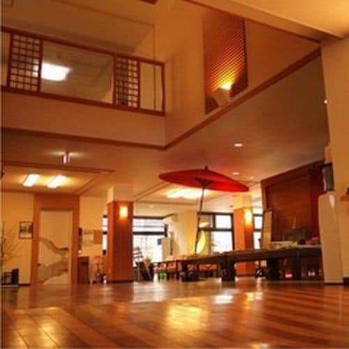 Open-ceiling lobby