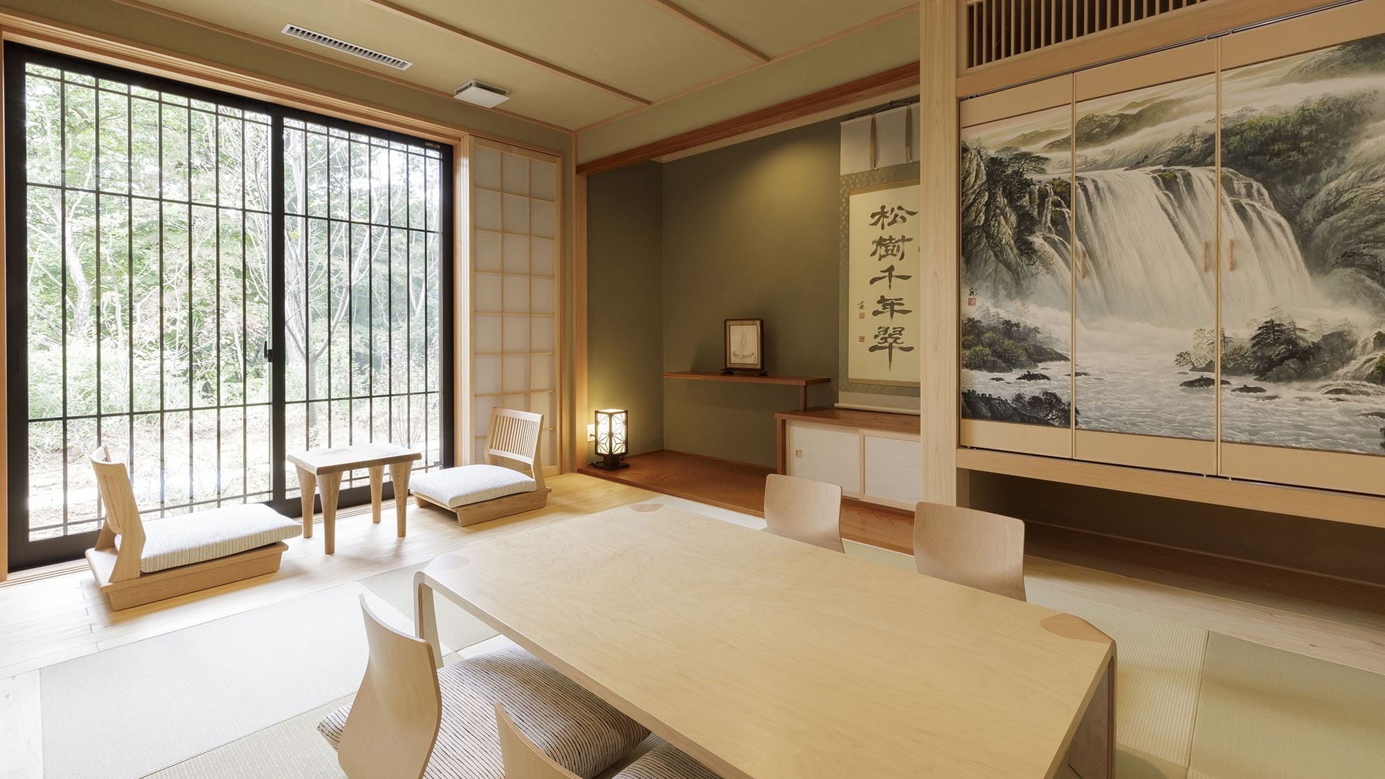 【조형 히노부 욕조 포함】 멀리 달린 스위트 룸 '오마쓰'/ 인연 쪽의 전망과 발코니가 있는 별 특별실.