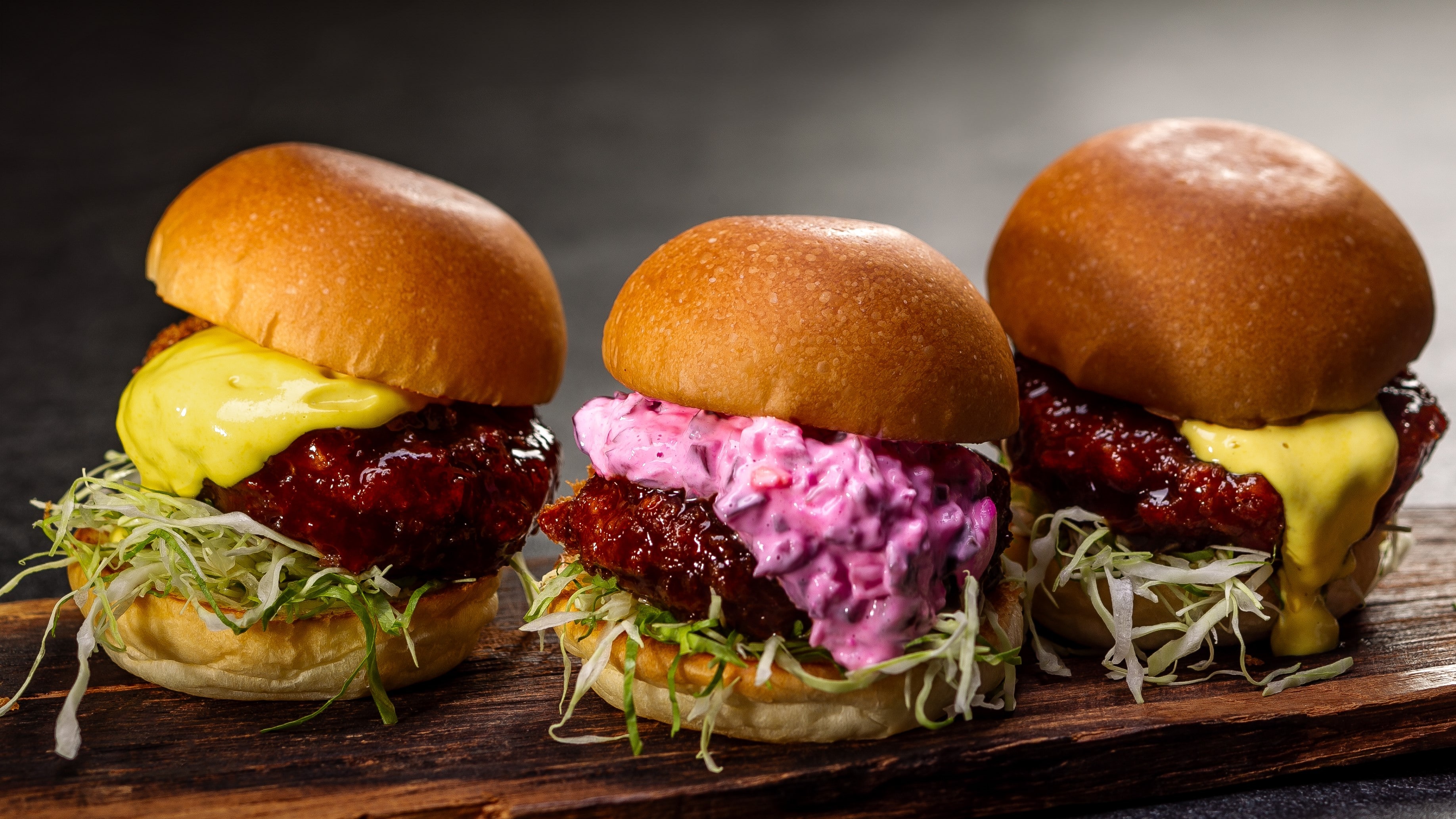 Breakfast image: Fillet cutlet burger served from the live kitchen