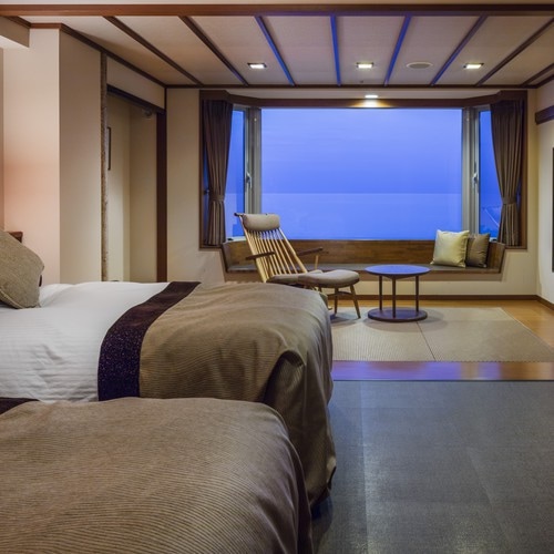 [Guest room] An example of a sea view twin high floor