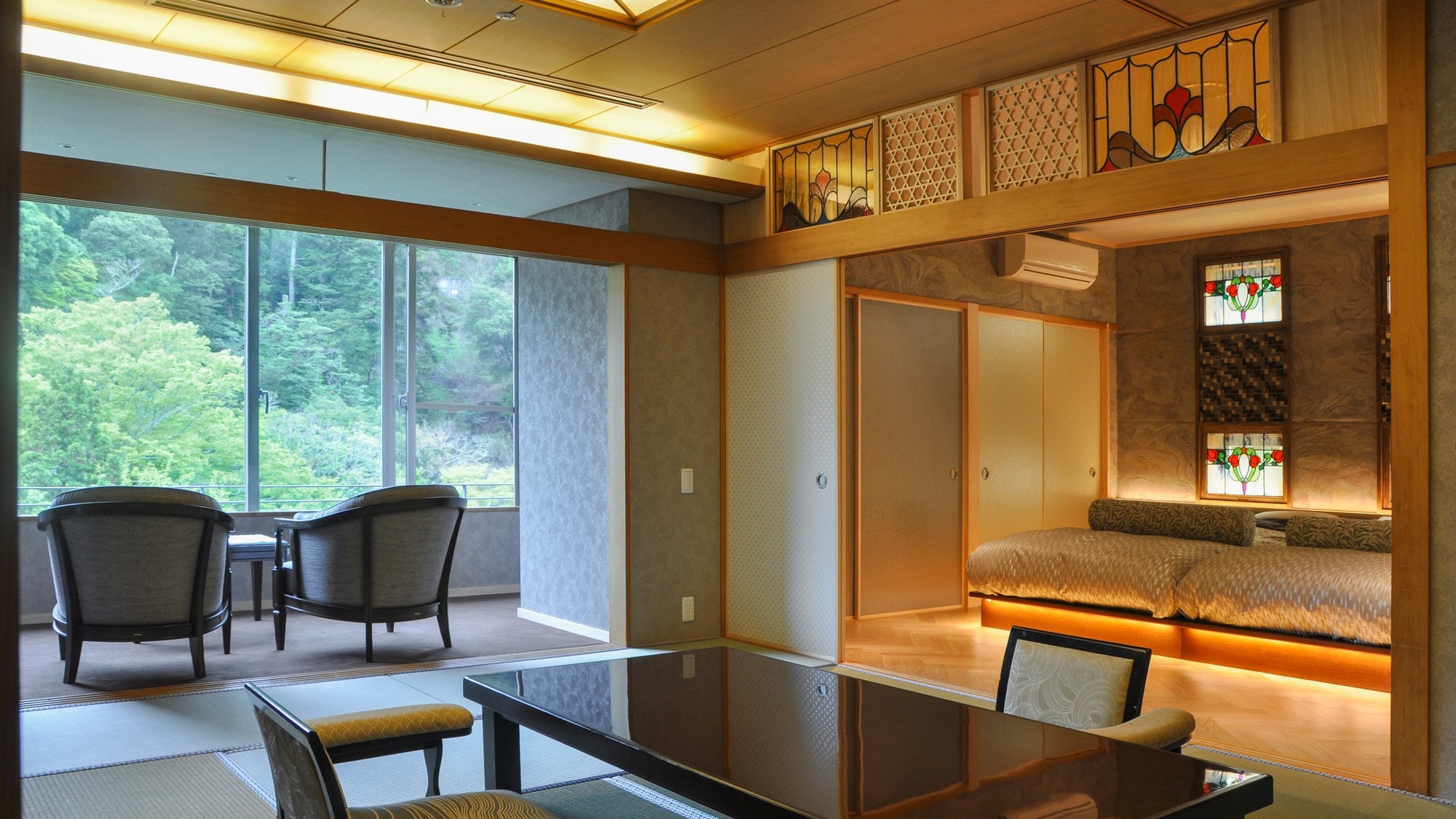 Kamar Bergaya Jepang-Barat di Lantai Atas "Taisho Romance" dengan Kamar Mandi Terbuka (Kamar 801)