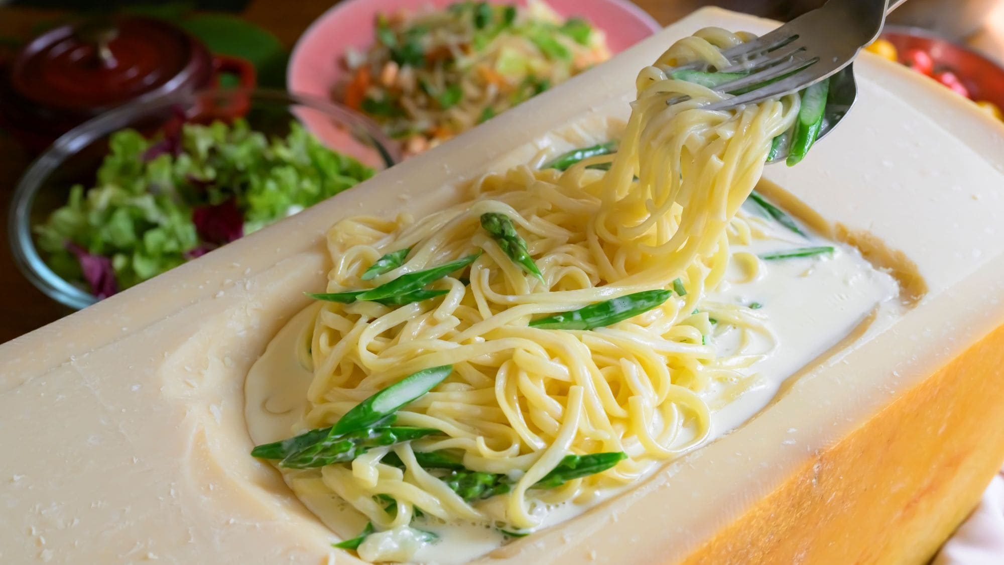 Our summer Parmesan menu includes asparagus cream pasta and risotto