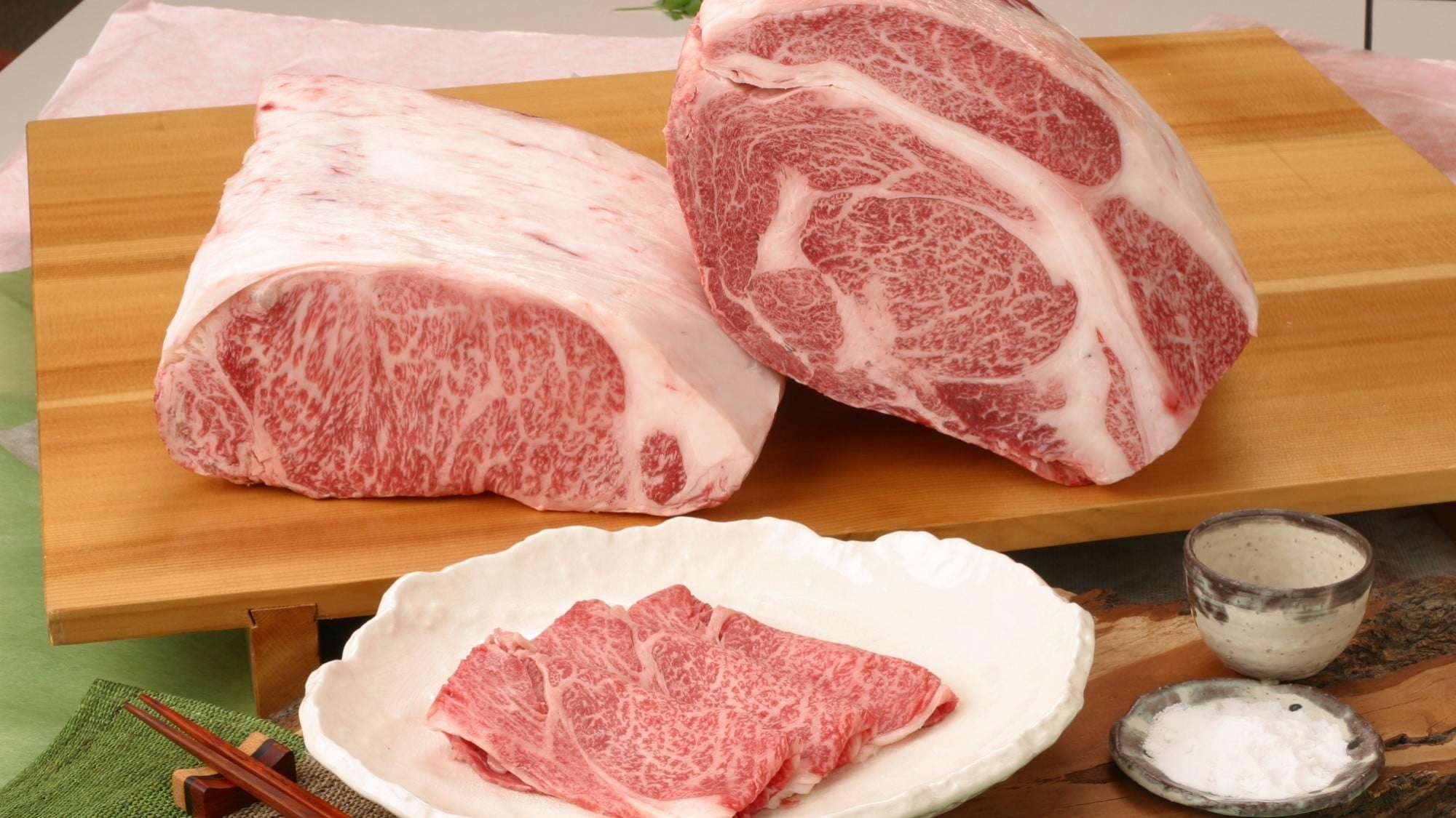 An example of locally produced top-quality A5-ranked Kazuso Wagyu beef