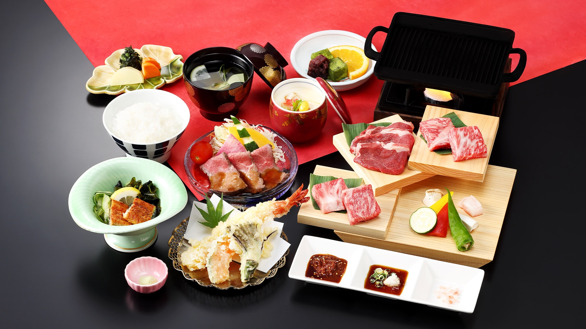 Set Steak Daging Sapi Hitam dan Domba Jepang