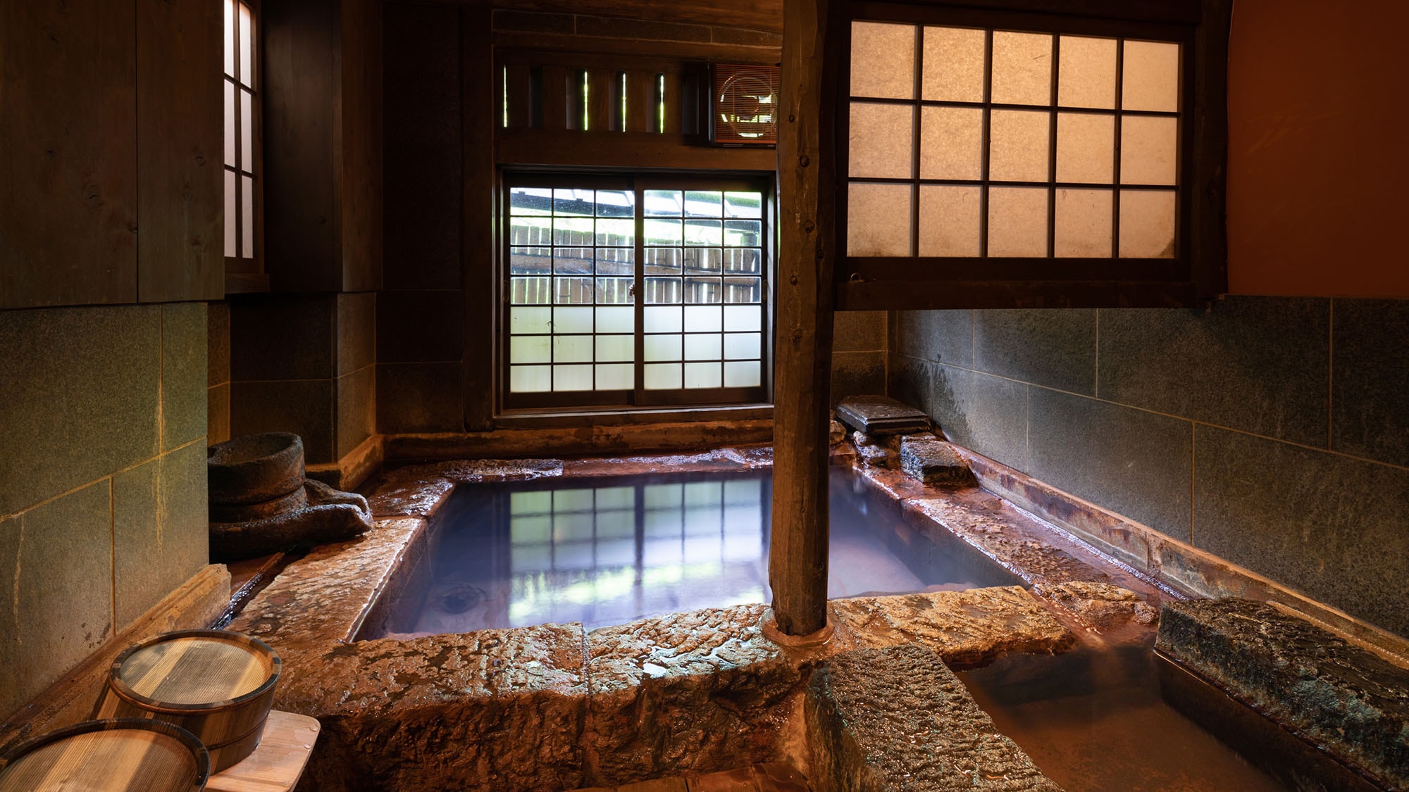 Relaxing time at the hot spring