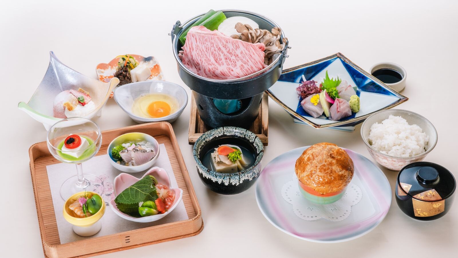 [Spring] A premium kaiseki meal with a dish supervised by one of Japan's leading chefs, Kihachi Kumagai (*Image is for illustrative purposes only)