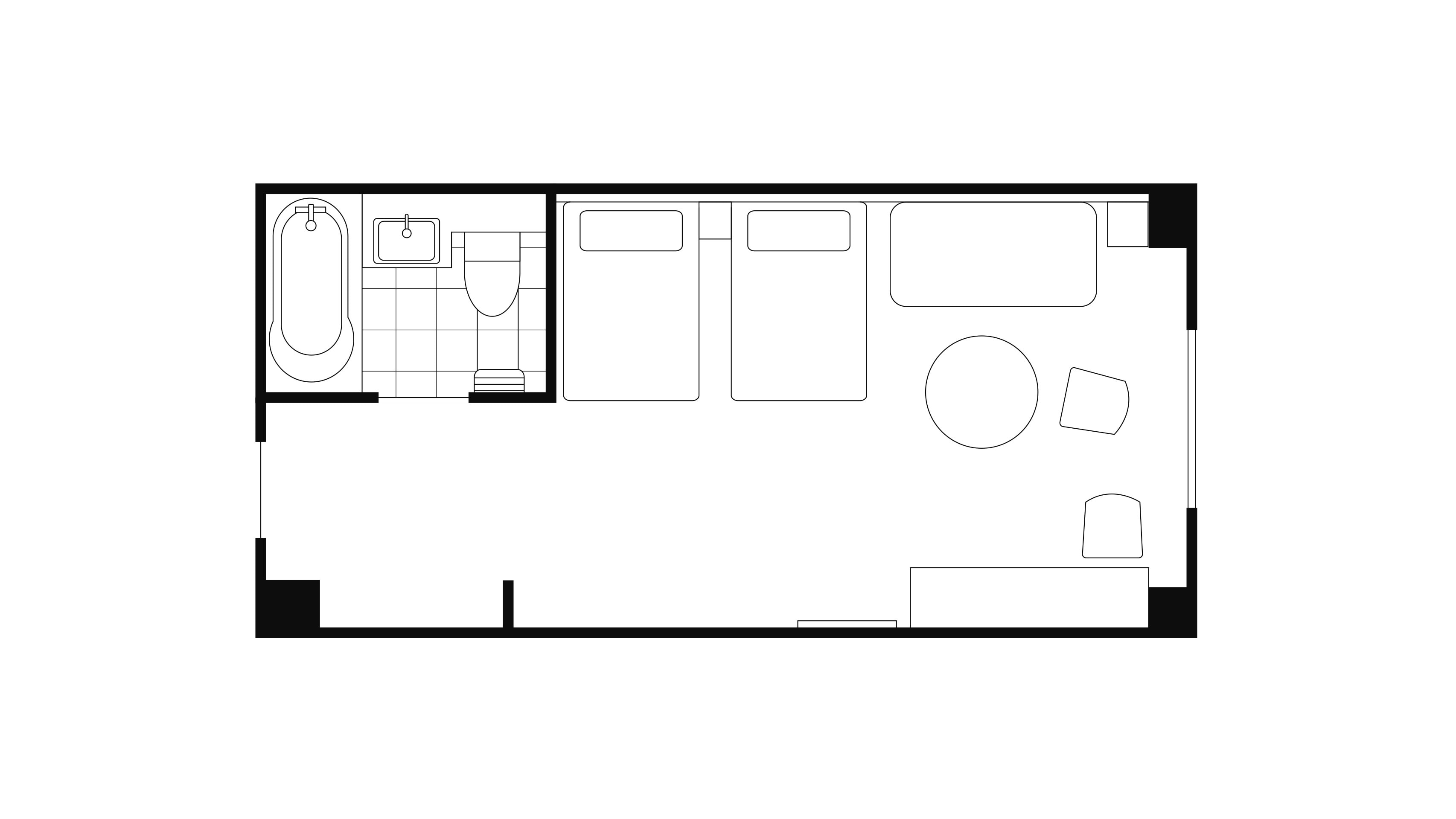 Floor plan: Deluxe Twin