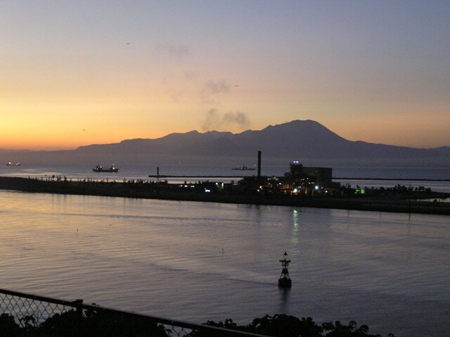 Mt. Daisen at sunrise as seen from our hotel