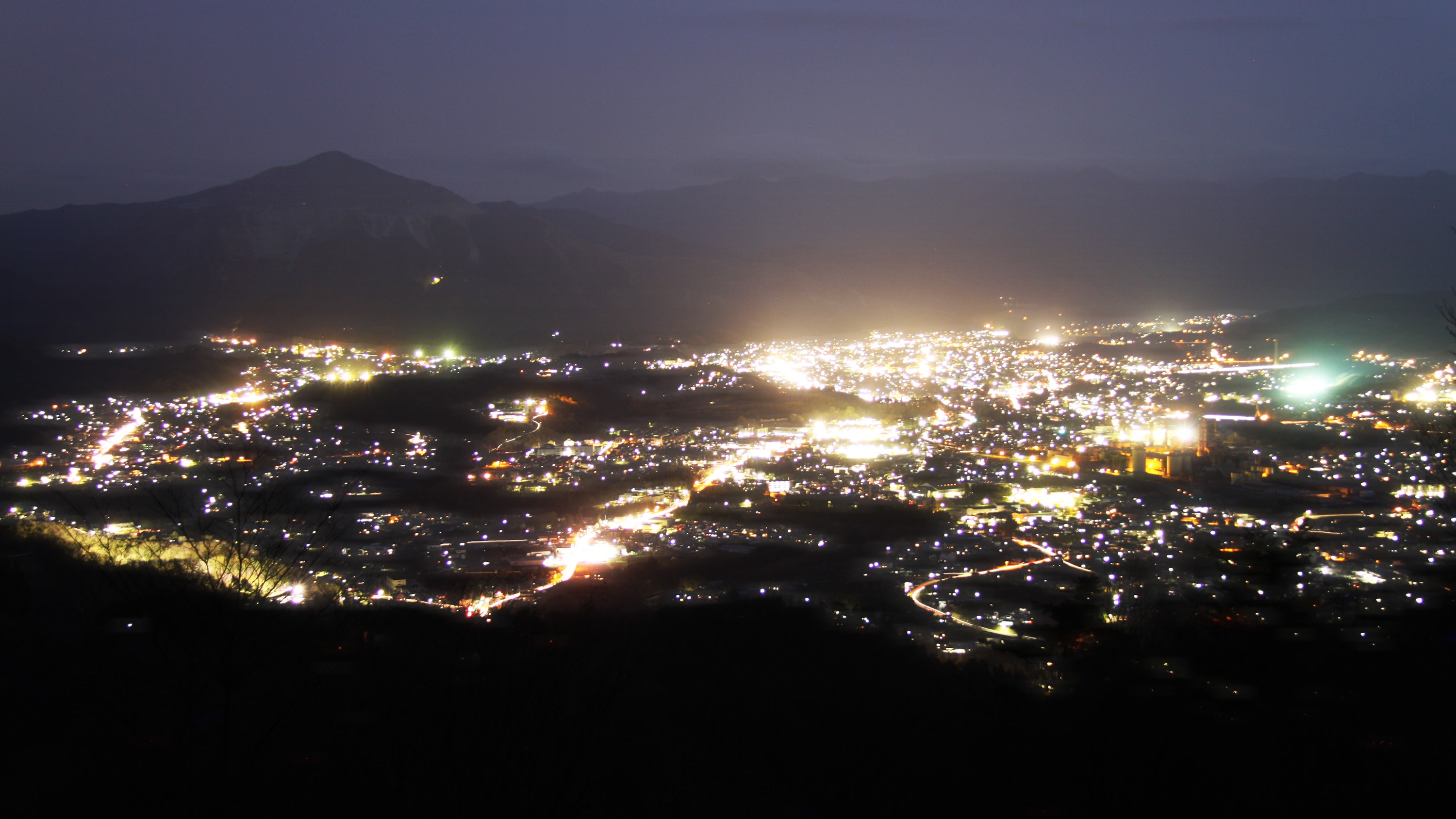 Beautiful mountain night view