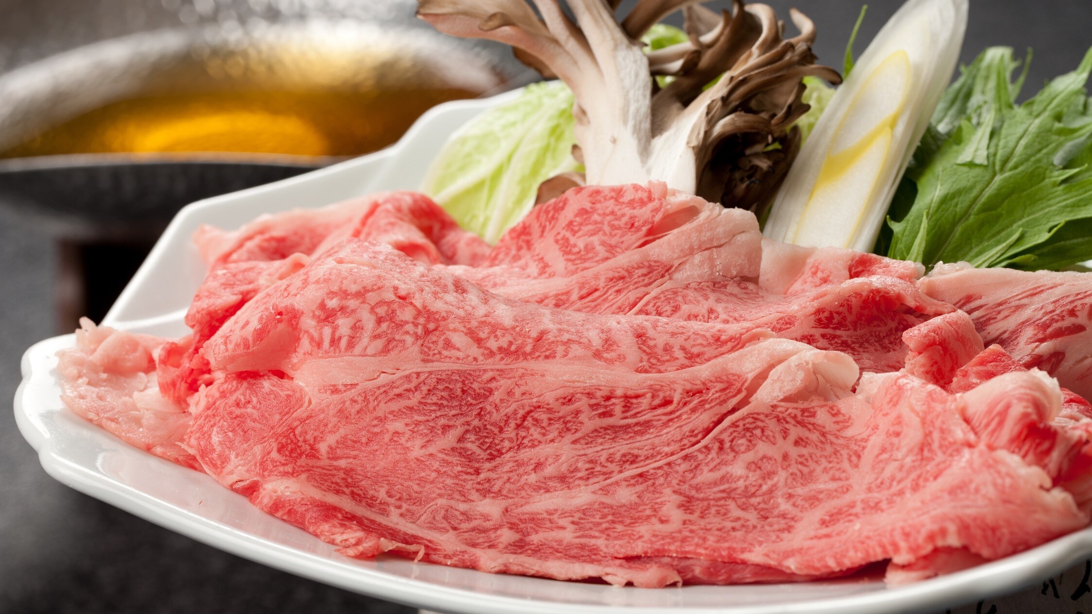 Image of Tajima beef shabu-shabu and sukiyaki
