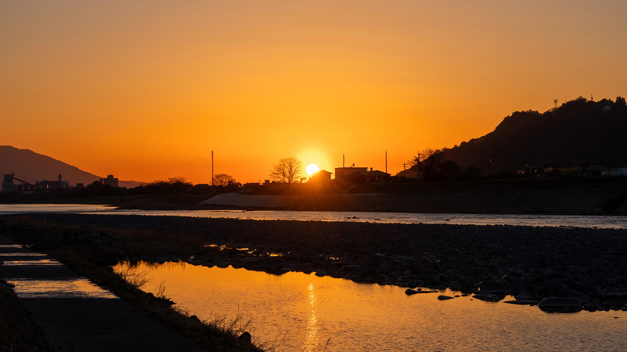 ■Evening view of the Chikugo River■