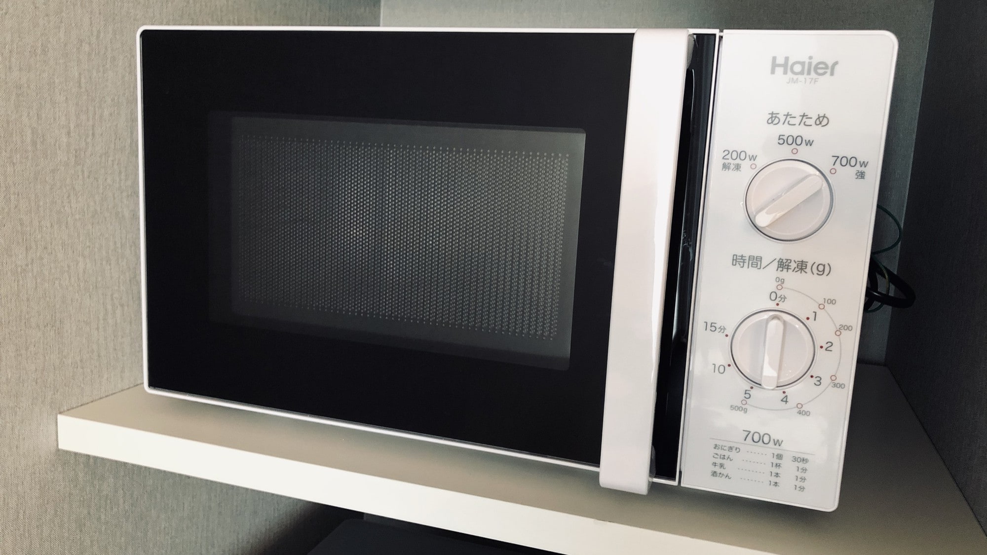 All rooms are equipped with a microwave oven
