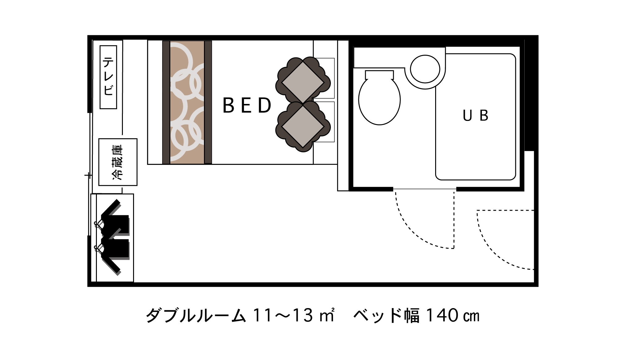 Double room 11㎡ 140cm bed