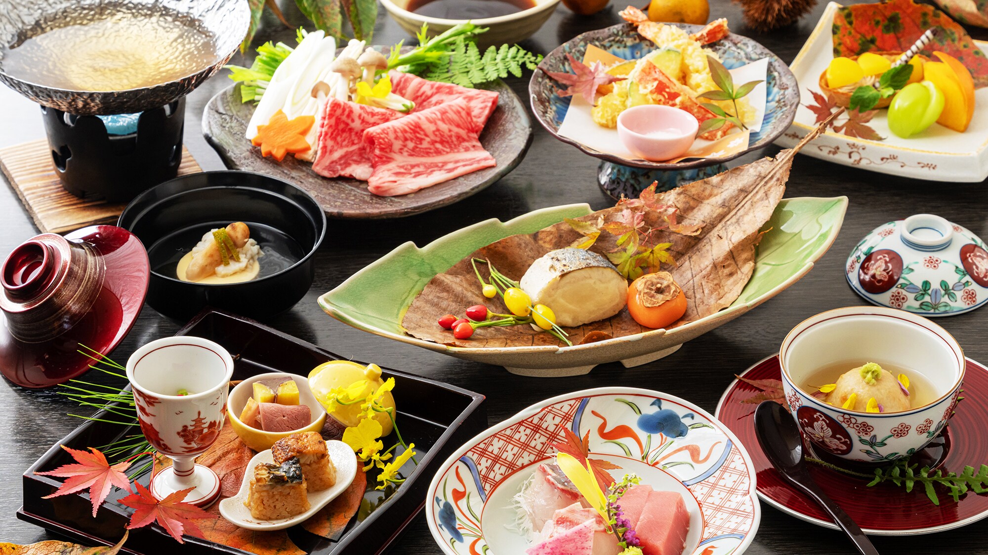 ◆ An example of standard kaiseki ◆ A gentle taste that permeates the body and spreads. The menu varies from season to season