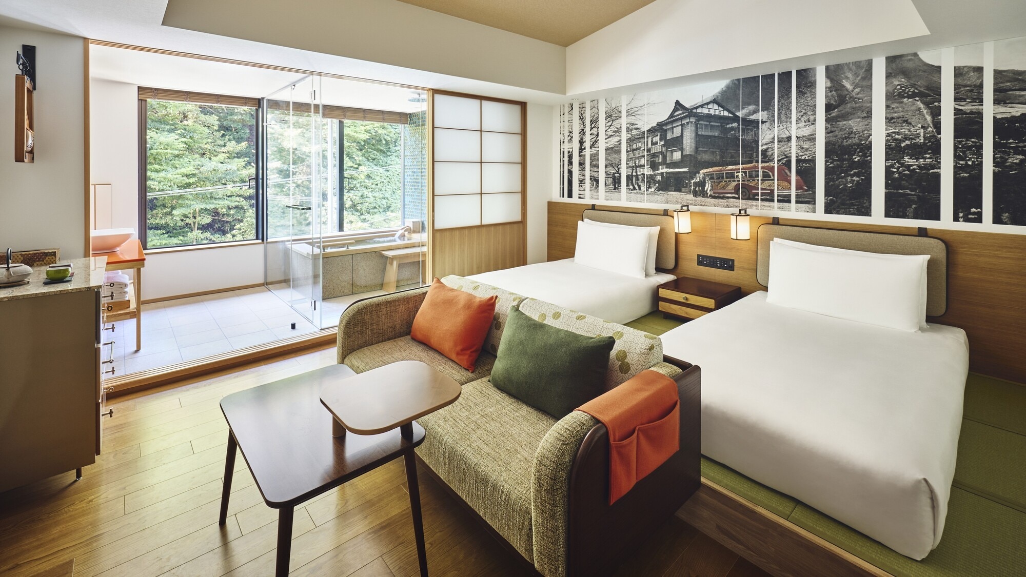 Deluxe Twin Room, Hillside, with Hot Spring Bath