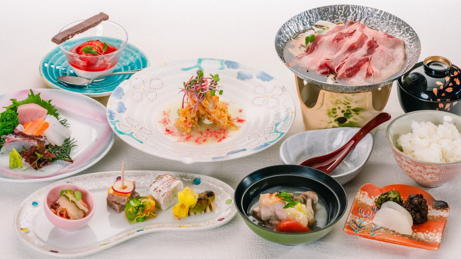 [春]使用山陰時令食材的日式宴會★使用島根縣和牛的鄉土料理「パヶパラ」和「腐竹炒鯖魚」（※
