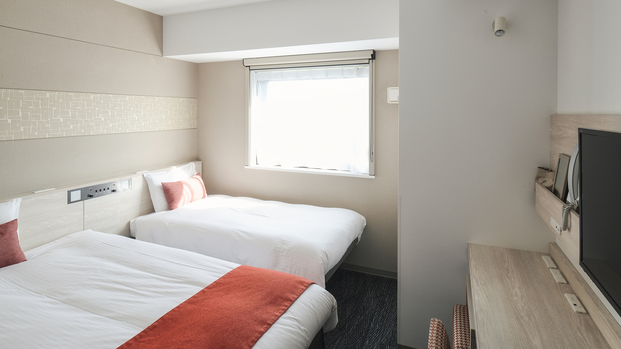 [Studio twin] 15 square meters, bed width 140 cm + extra bed 90 cm, can accommodate up to 3 people
