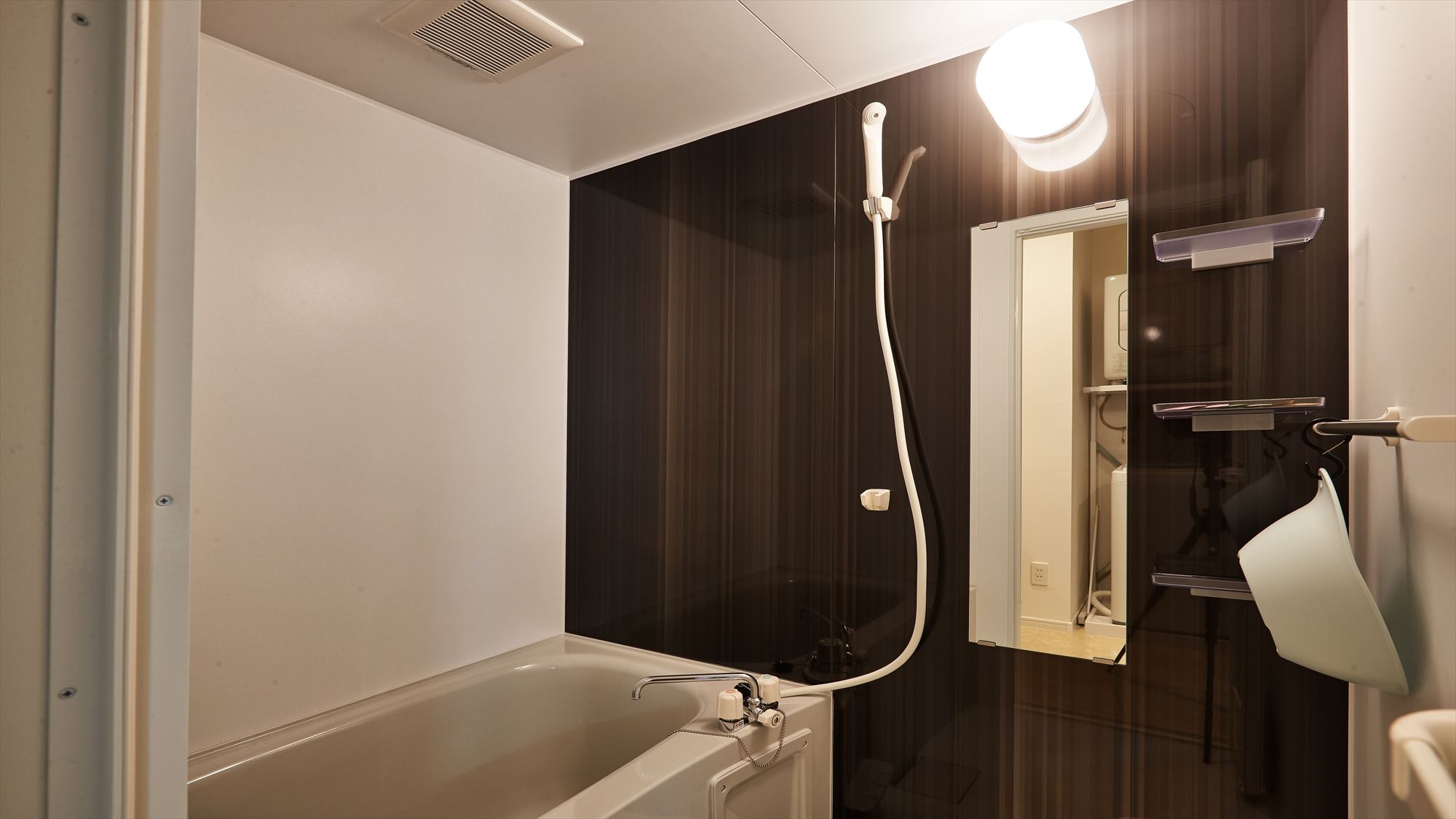 [Apartemen tipe twin] Ruang yang tenang dan bersih. Bersantailah di kamar mandi yang nyaman.
