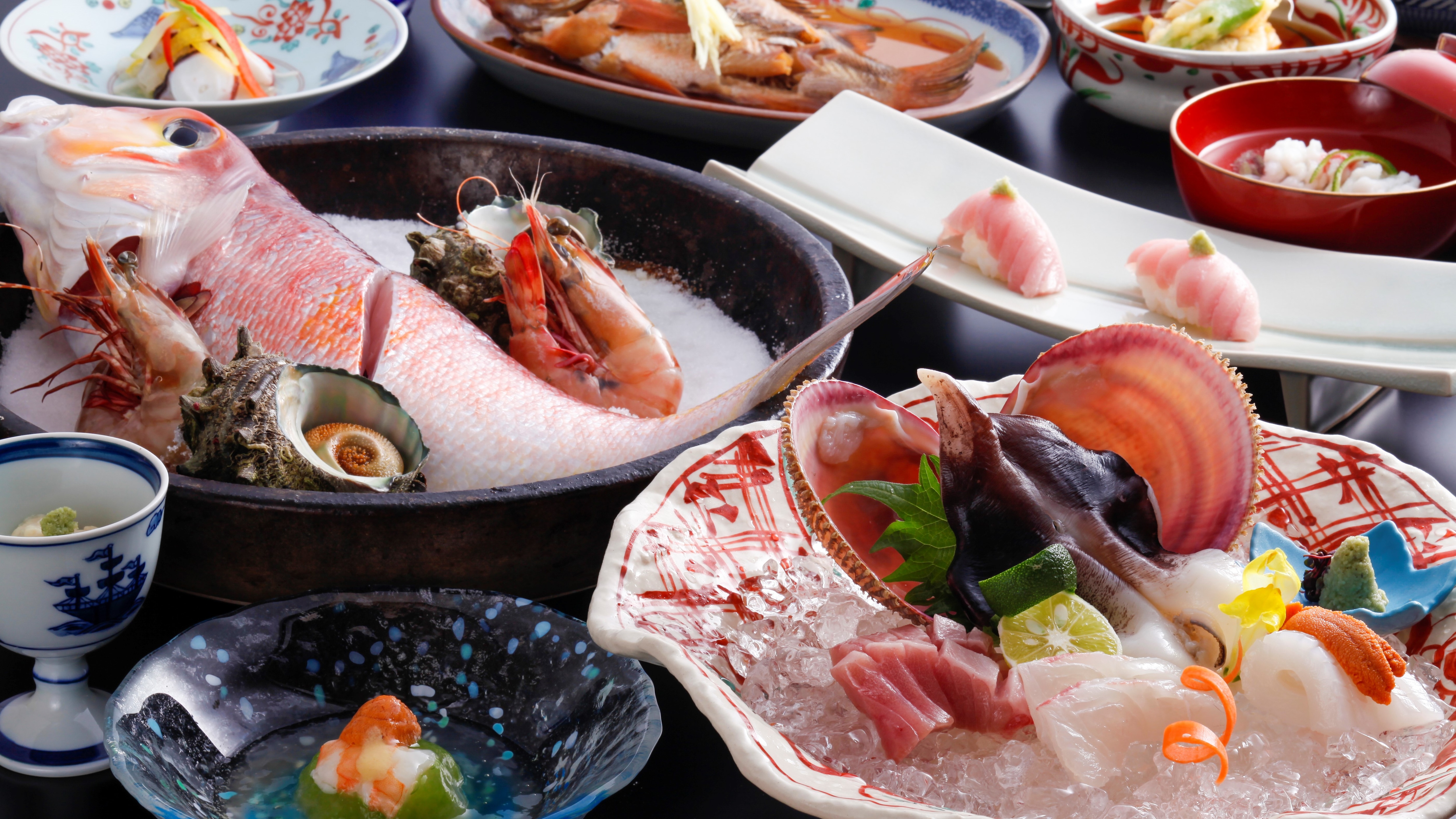 【超滿足的海鮮懷石套餐】精選天橋立品牌食材，重視天然食材！ （以夏季為例）