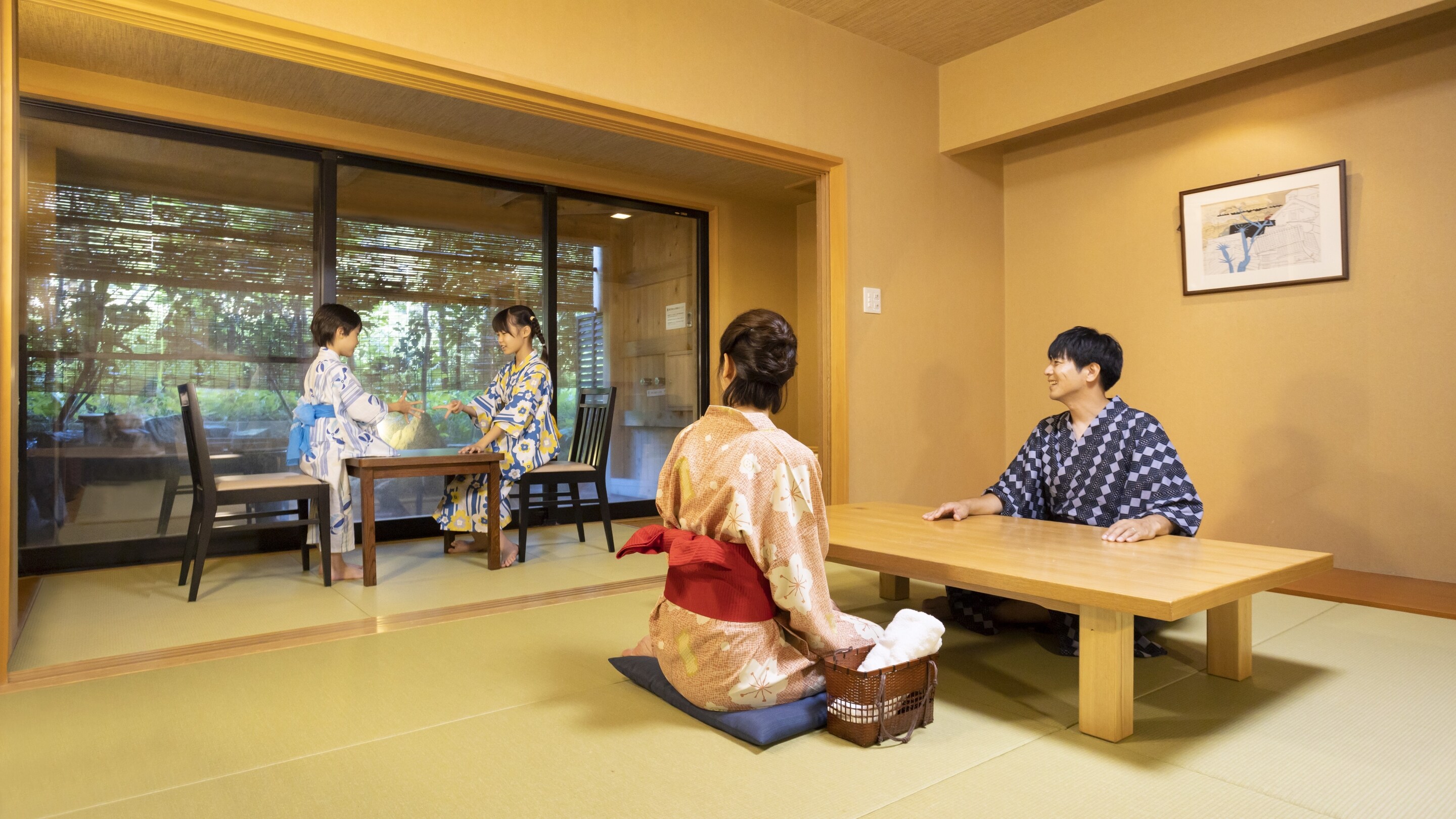 Kamar bergaya Jepang superior dengan pemandian terbuka *Contoh kamar tamu