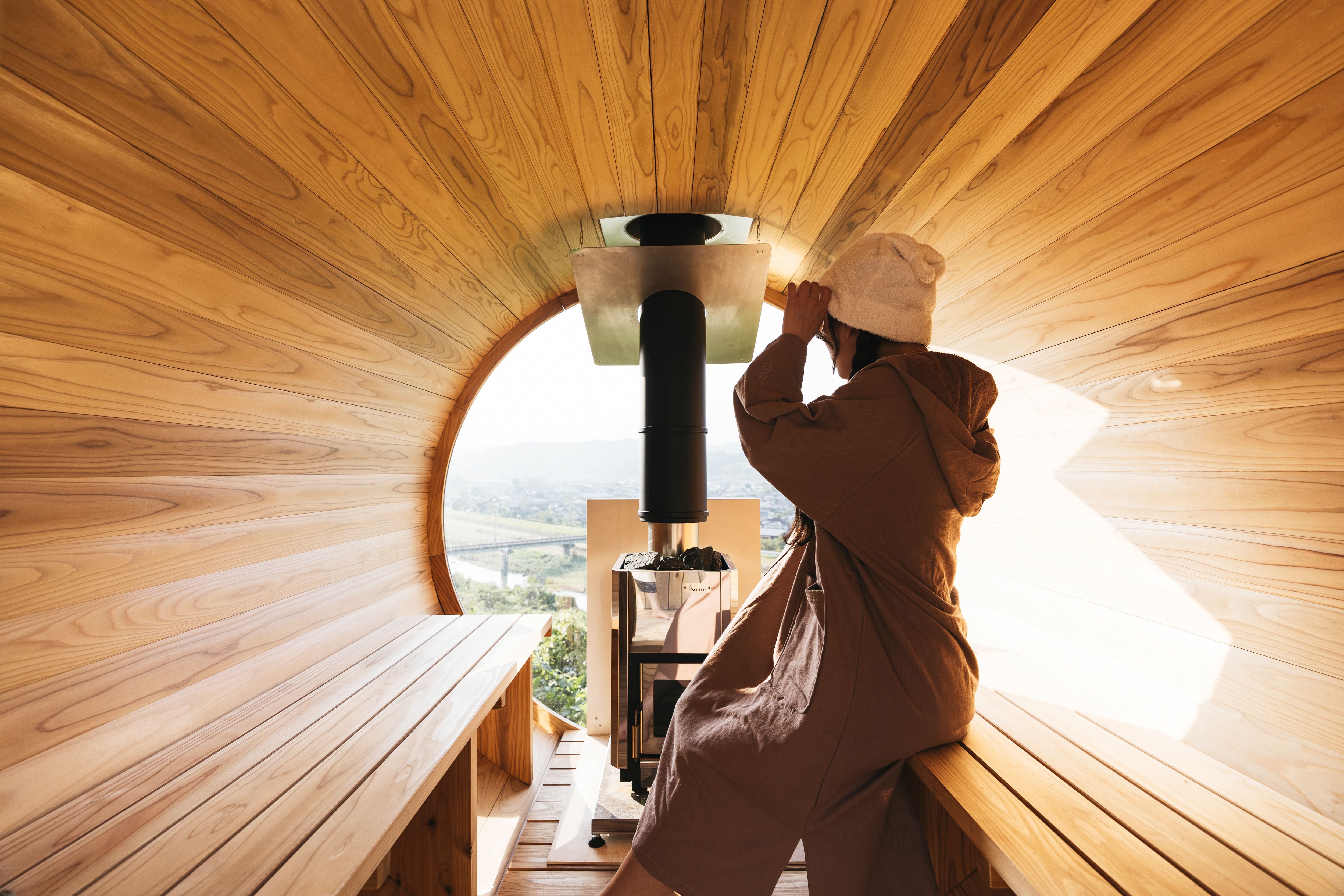 성시 마을 전망 사우나 Castle town view sauna