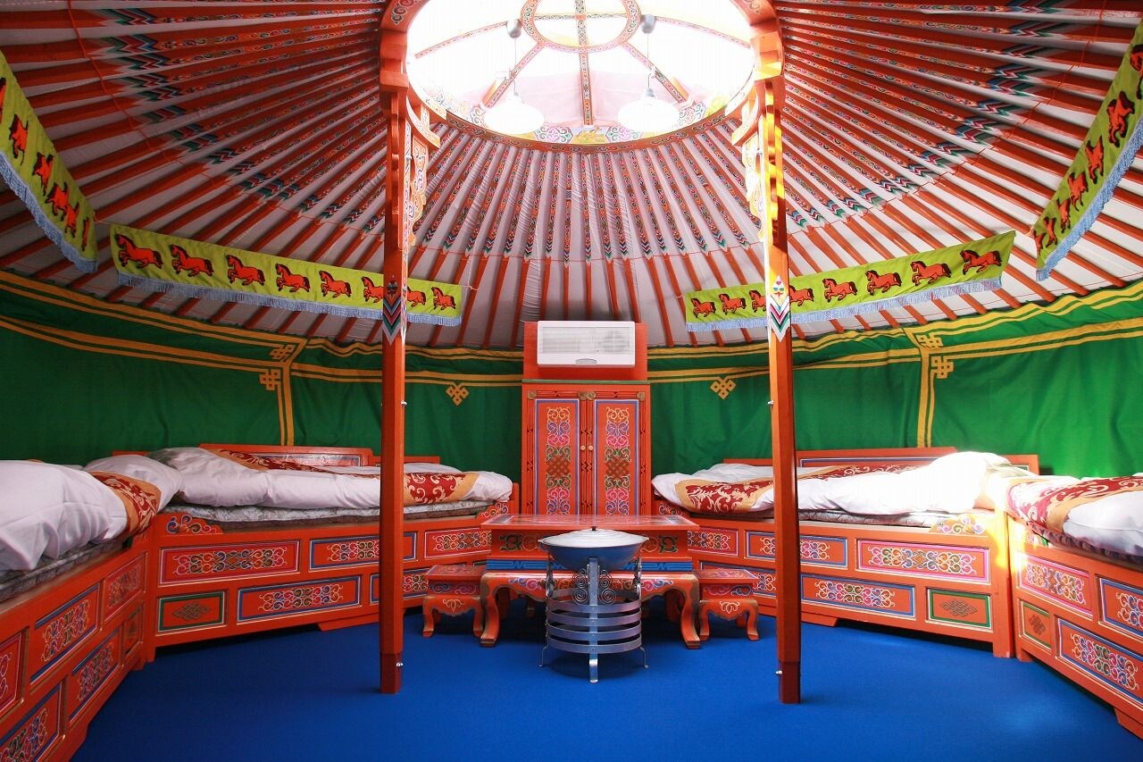 All furniture, pillars, etc. are imported directly from Mongolia!
