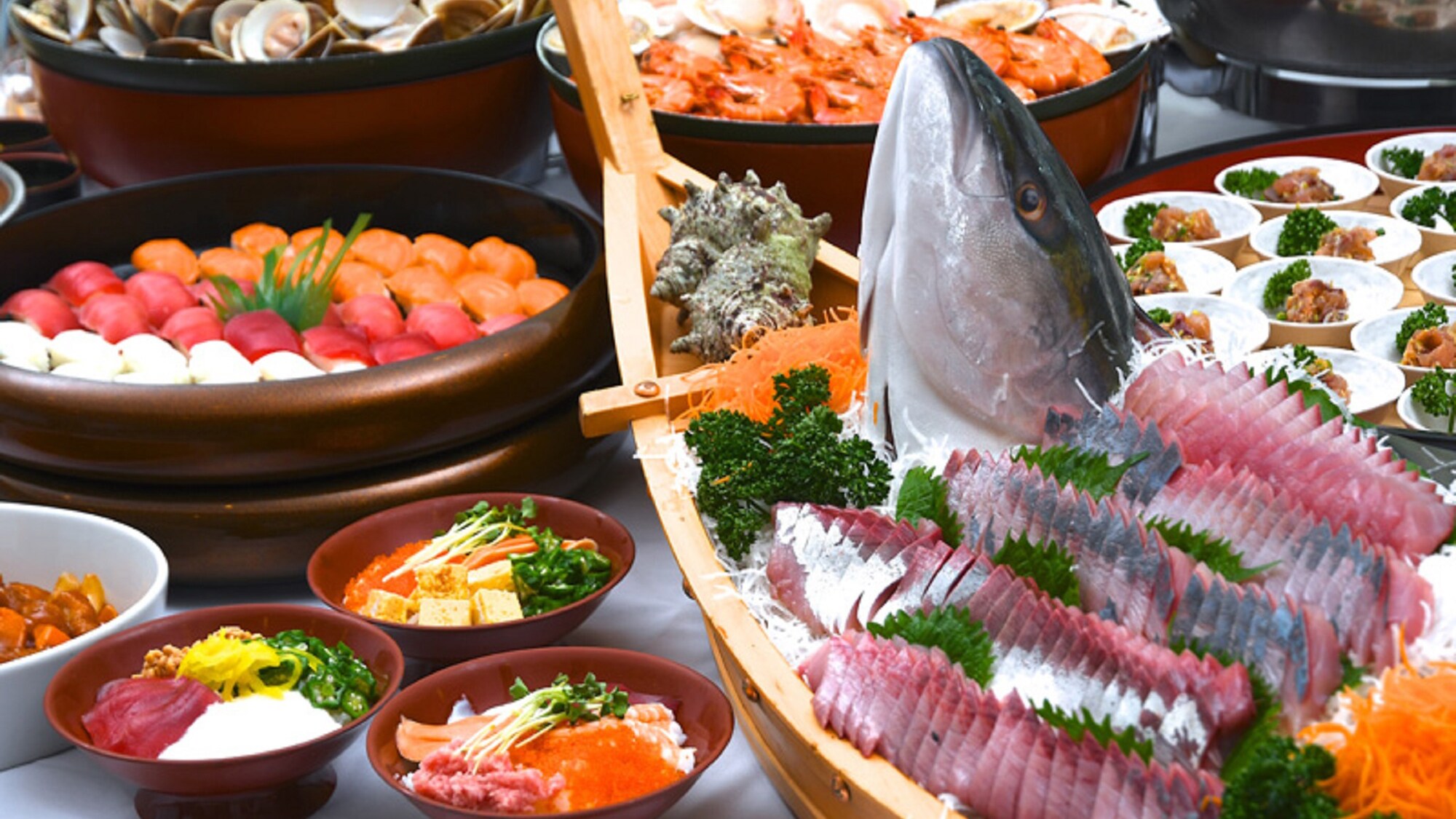 [Dinner] Seafood buffet, Japanese and Western style