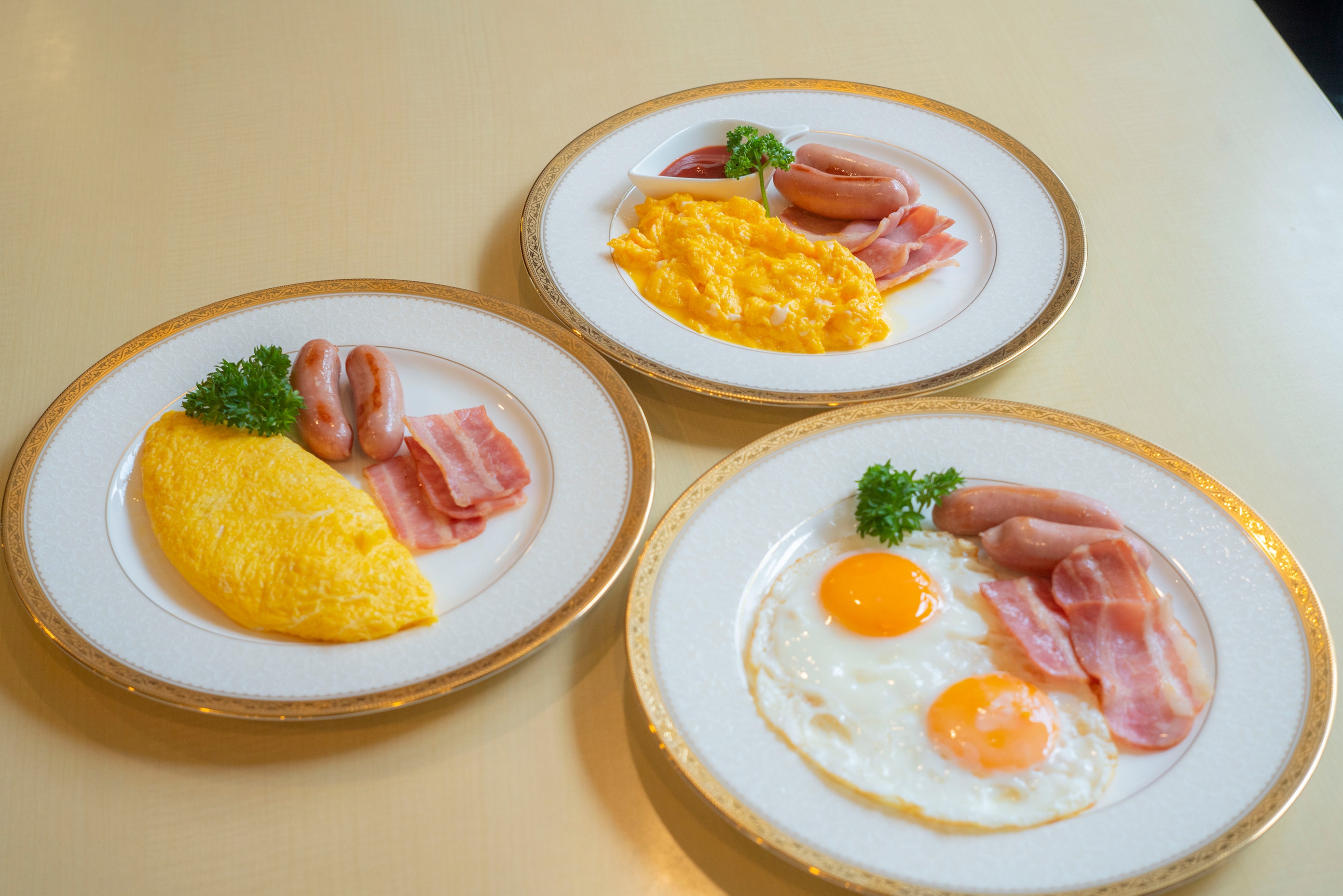 Breakfast (example) egg dishes