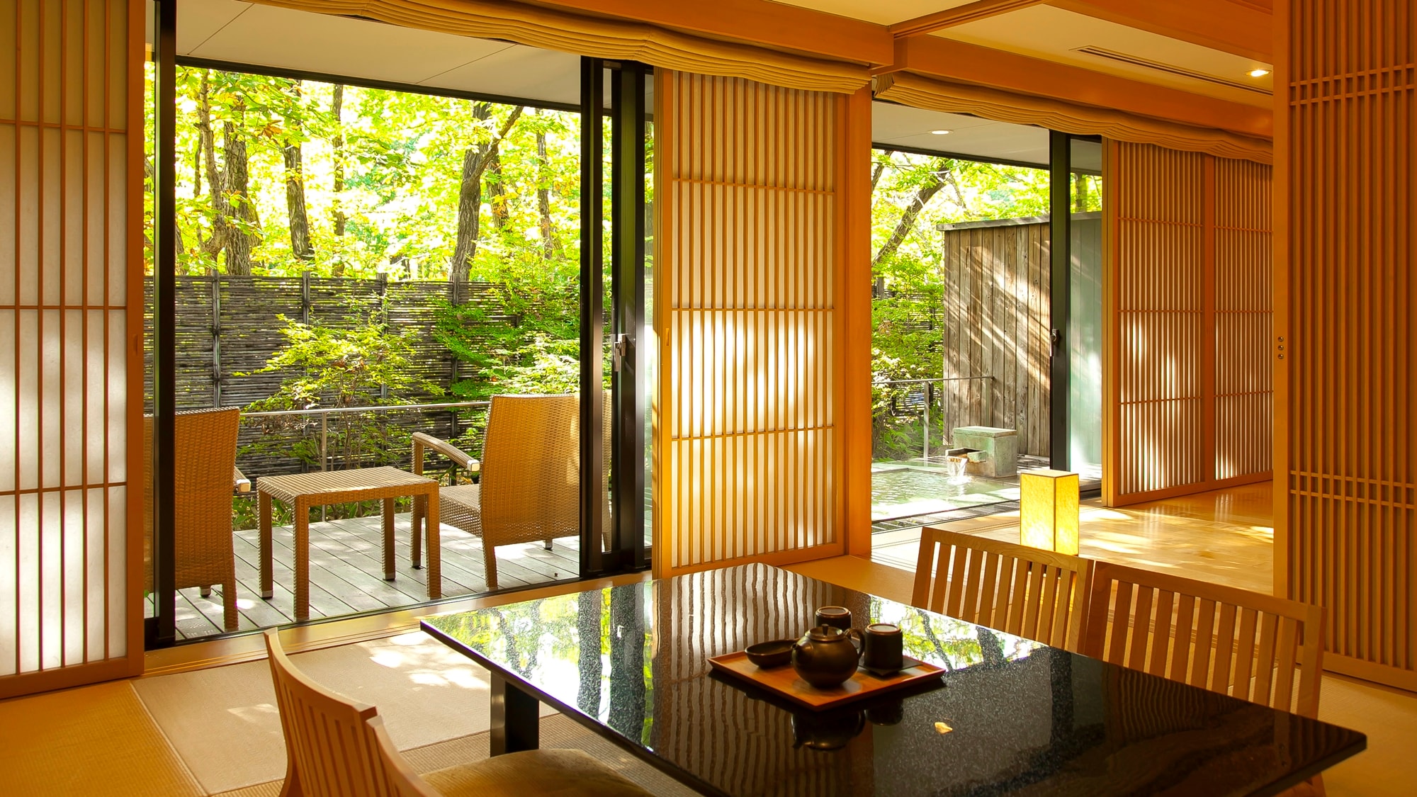 [Room with open-air bath] Garden Spa Suite