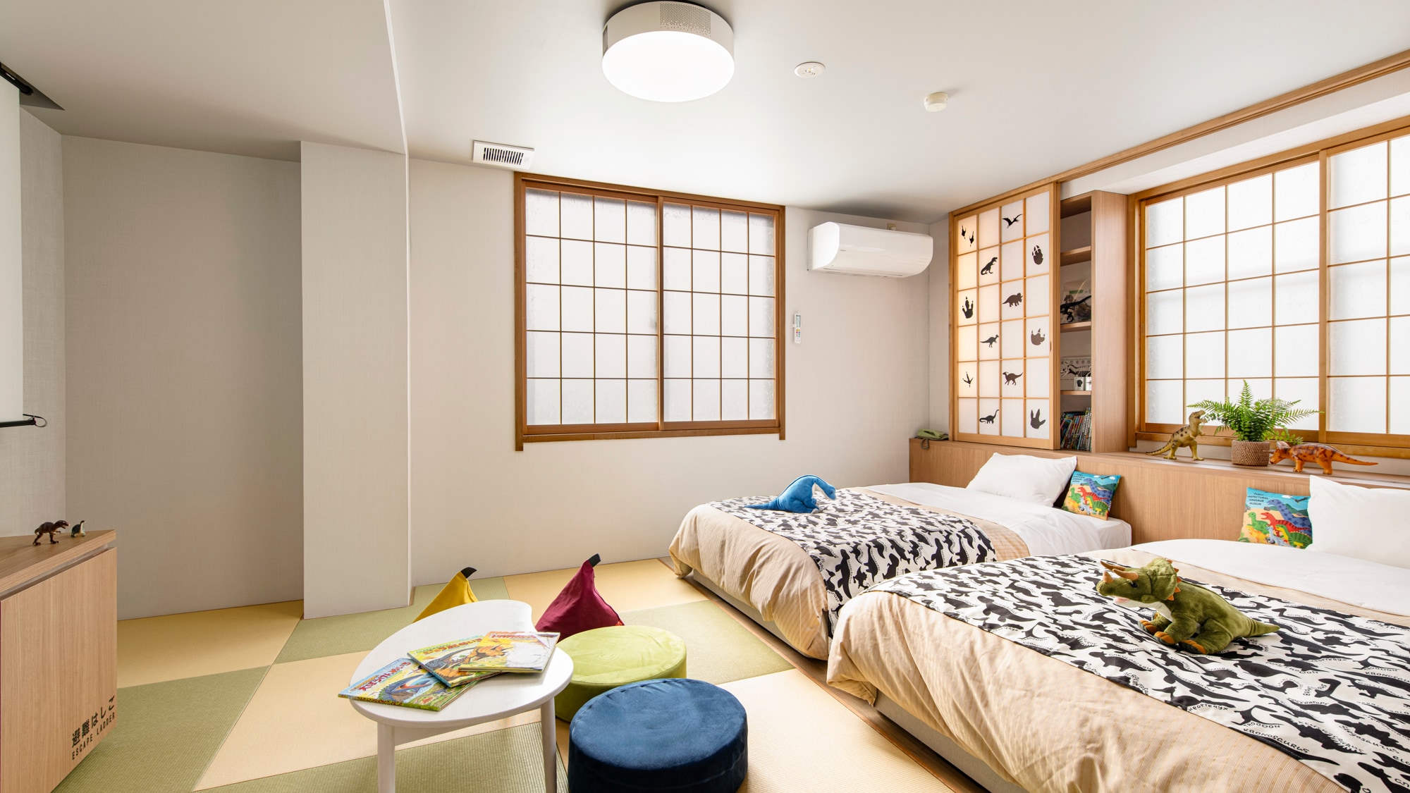*【ห้องไดโนเสาร์สไตล์ญี่ปุ่น-ตะวันตก】คนรักไดโนเสาร์ห้ามพลาด! ห้องพิเศษที่เต็มไปด้วยความสนุกสนาน