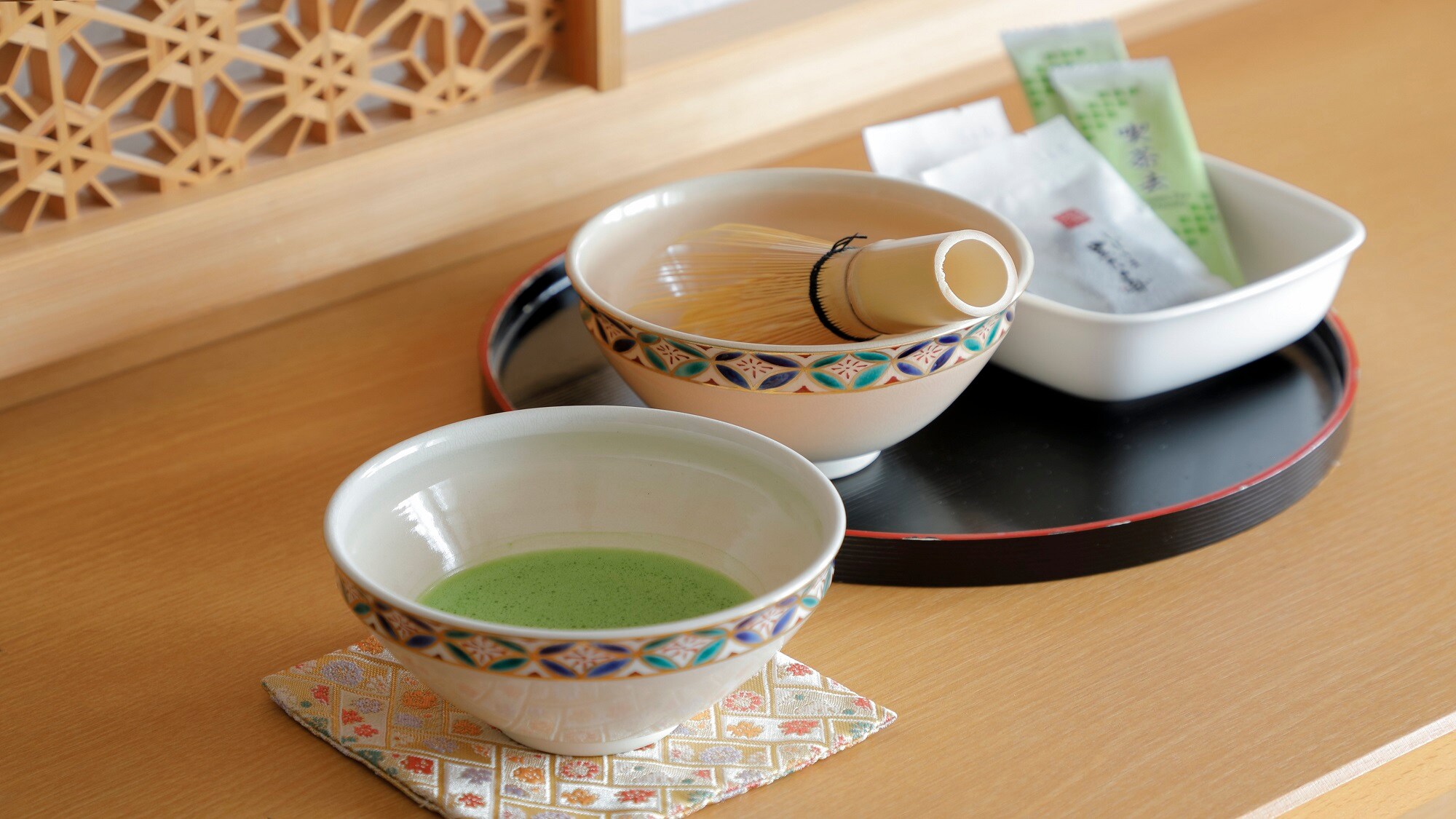 [Room en / 42 sqm] Relax with a matcha set in your room