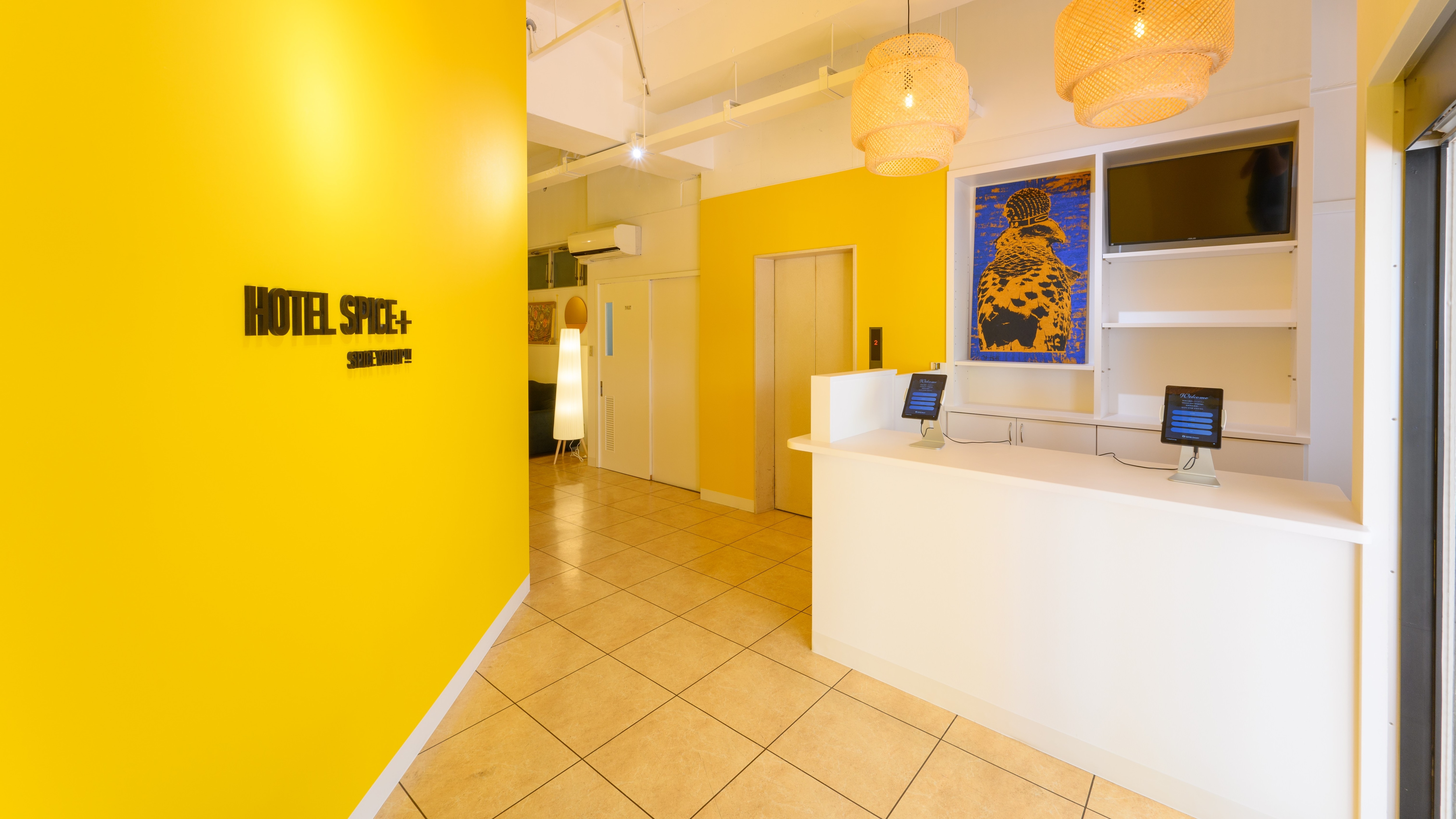 Smart locks are installed at the front desk and in all rooms! Contactless check-in is done via tablet.