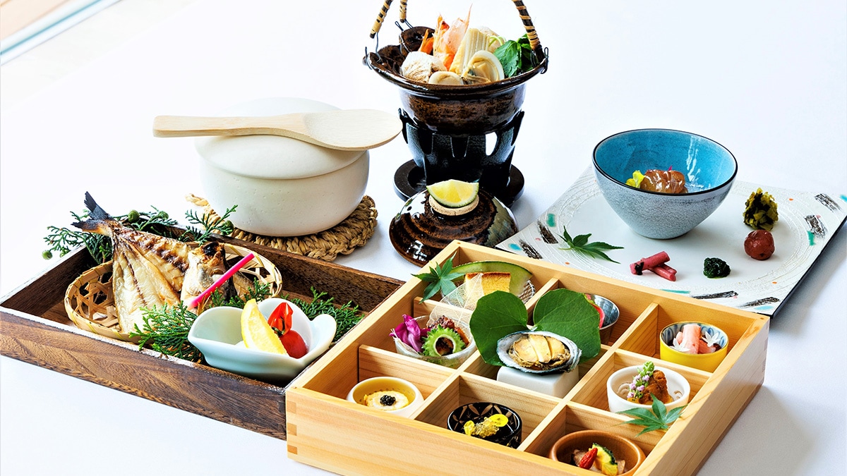 일본식 아침 식사 이미지