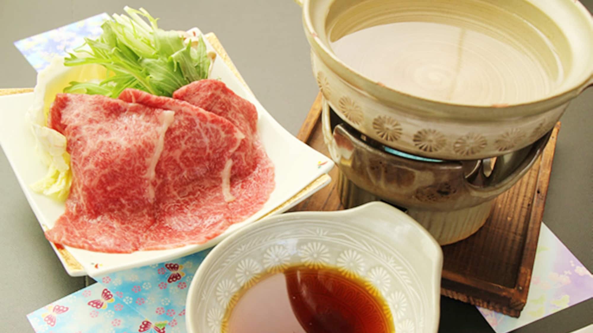*[Example of Shizukuishi beef shabu-shabu] Very tender, with a refreshing, natural meat flavor.