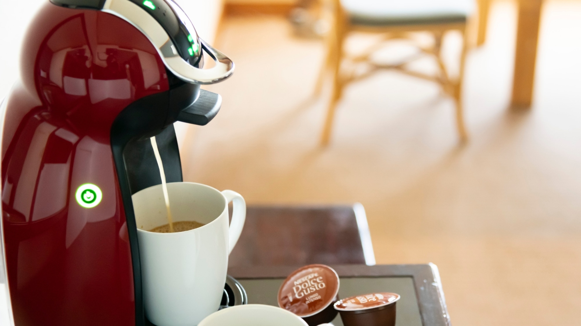There are coffee machines in all guest rooms.