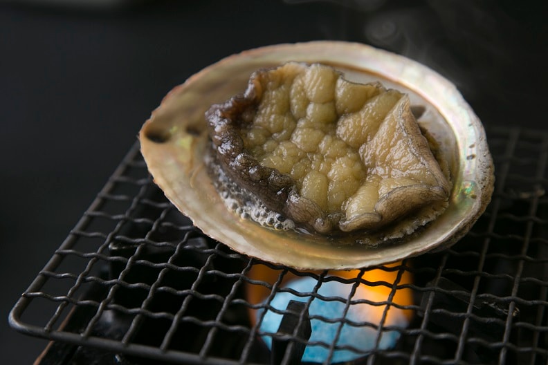 Grilled abalone