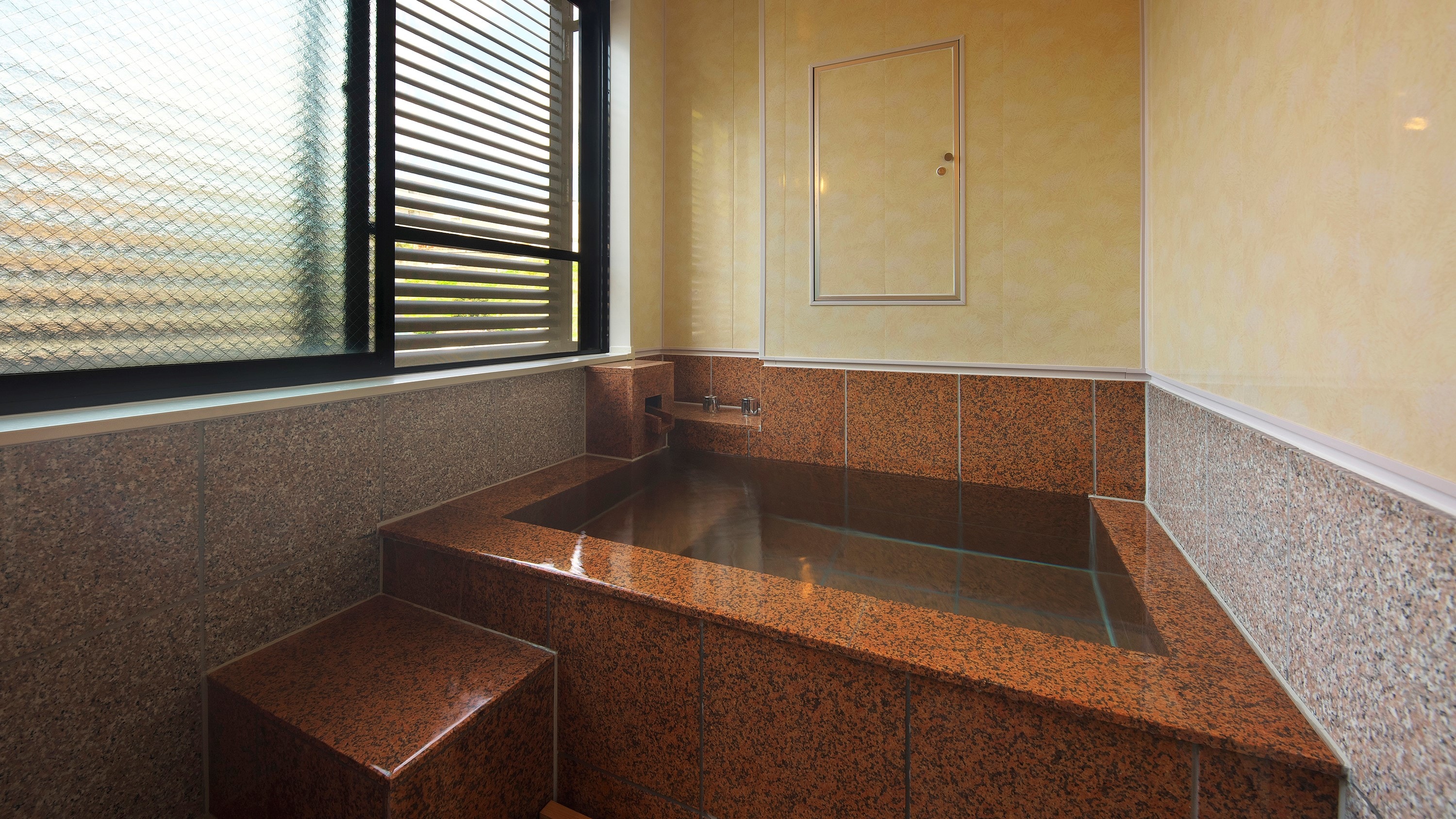 Main building suite room, indoor bath with natural hot spring water