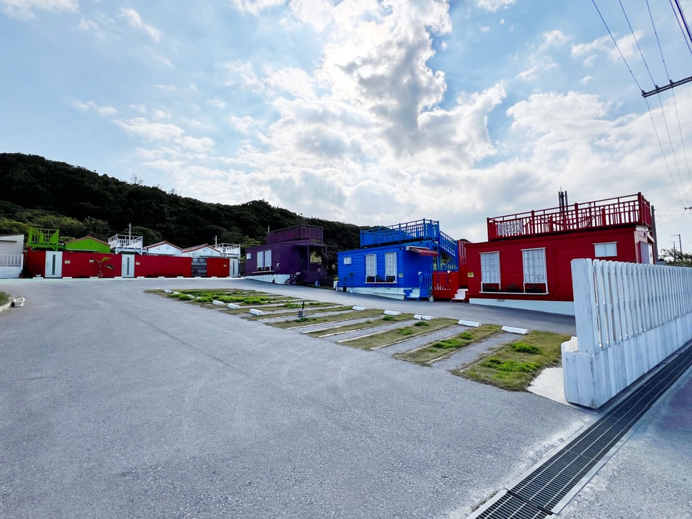 Large parking lot available