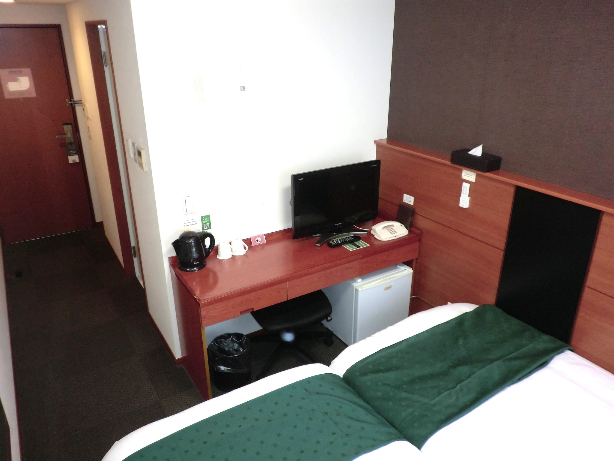 ห้องเตียงคู่ขนาดกะทัดรัด