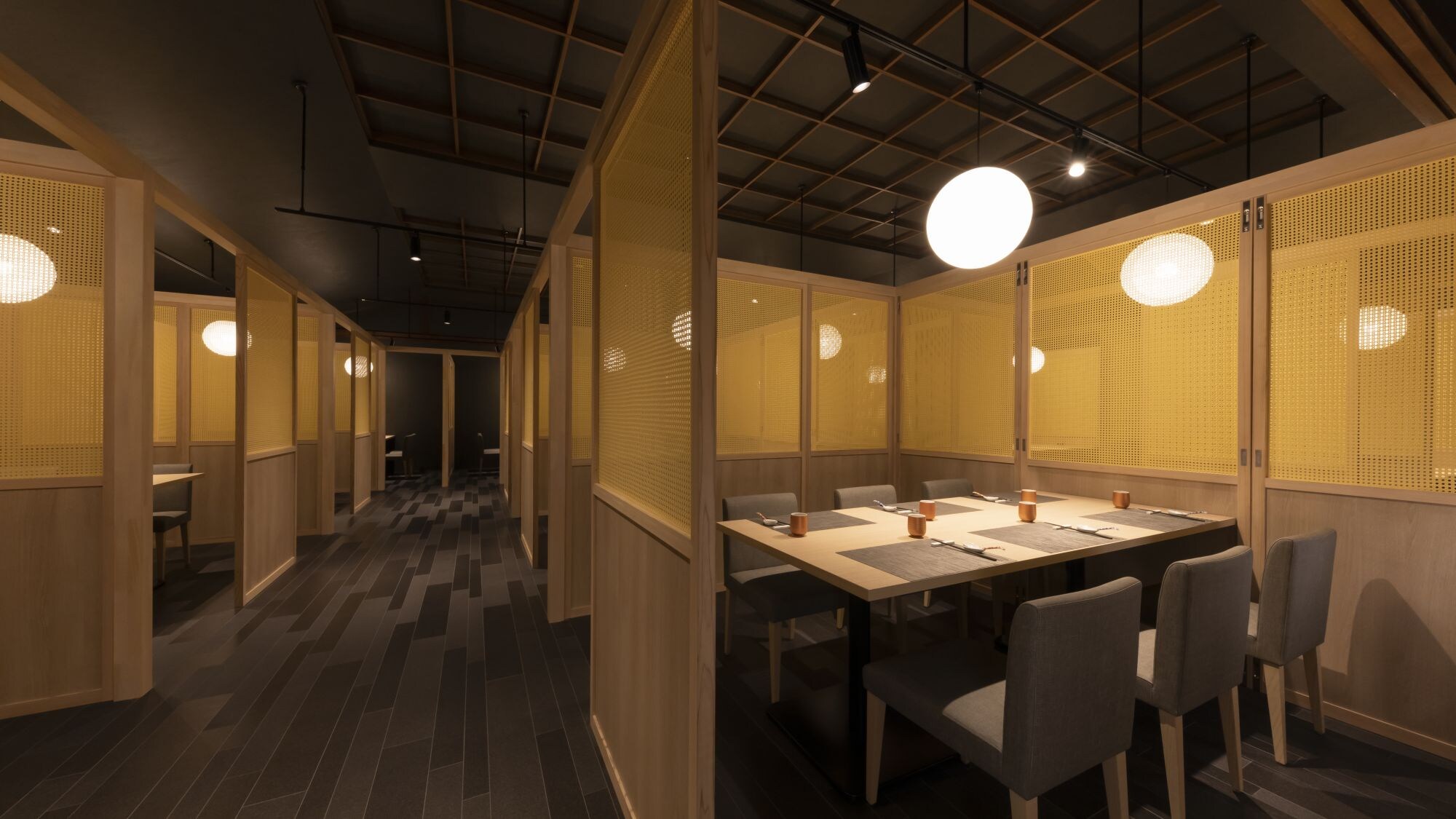 Private room dining Kursi "MIRAI" (gambar adalah contoh kursi untuk 6 orang)
