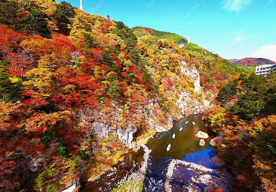 秋季鬼怒川泛舟
