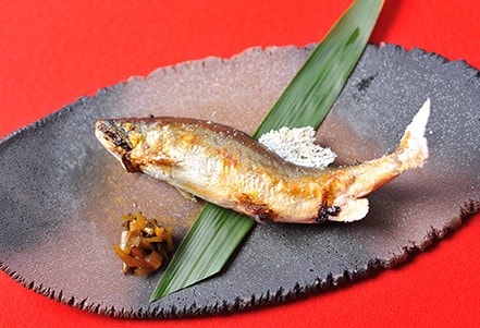 An example of a dish (grilled sweetfish)