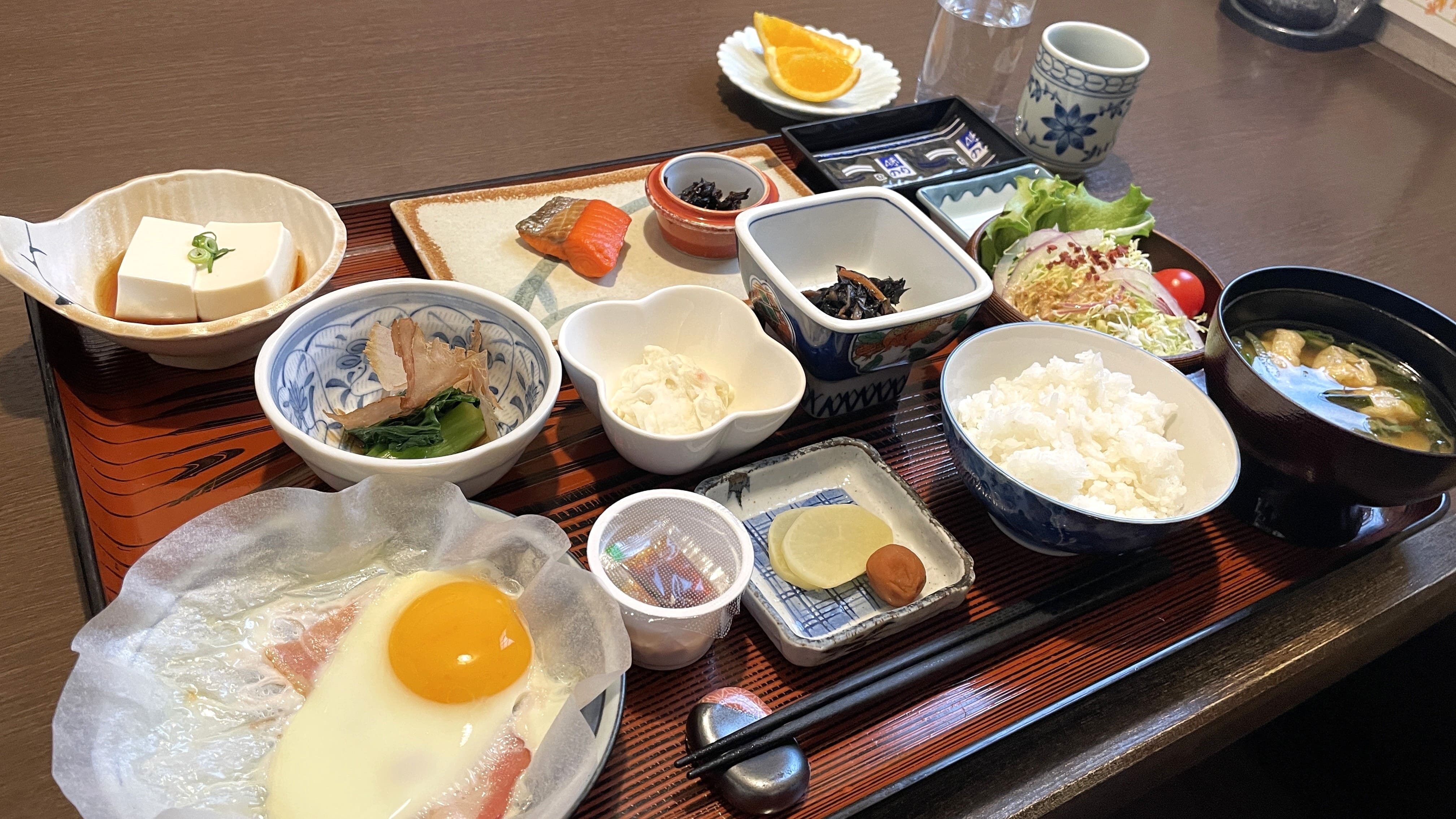 ◆하루의 건강의 근원은 아침 식사로부터. 안심하는 일본 정식을 준비합니다.