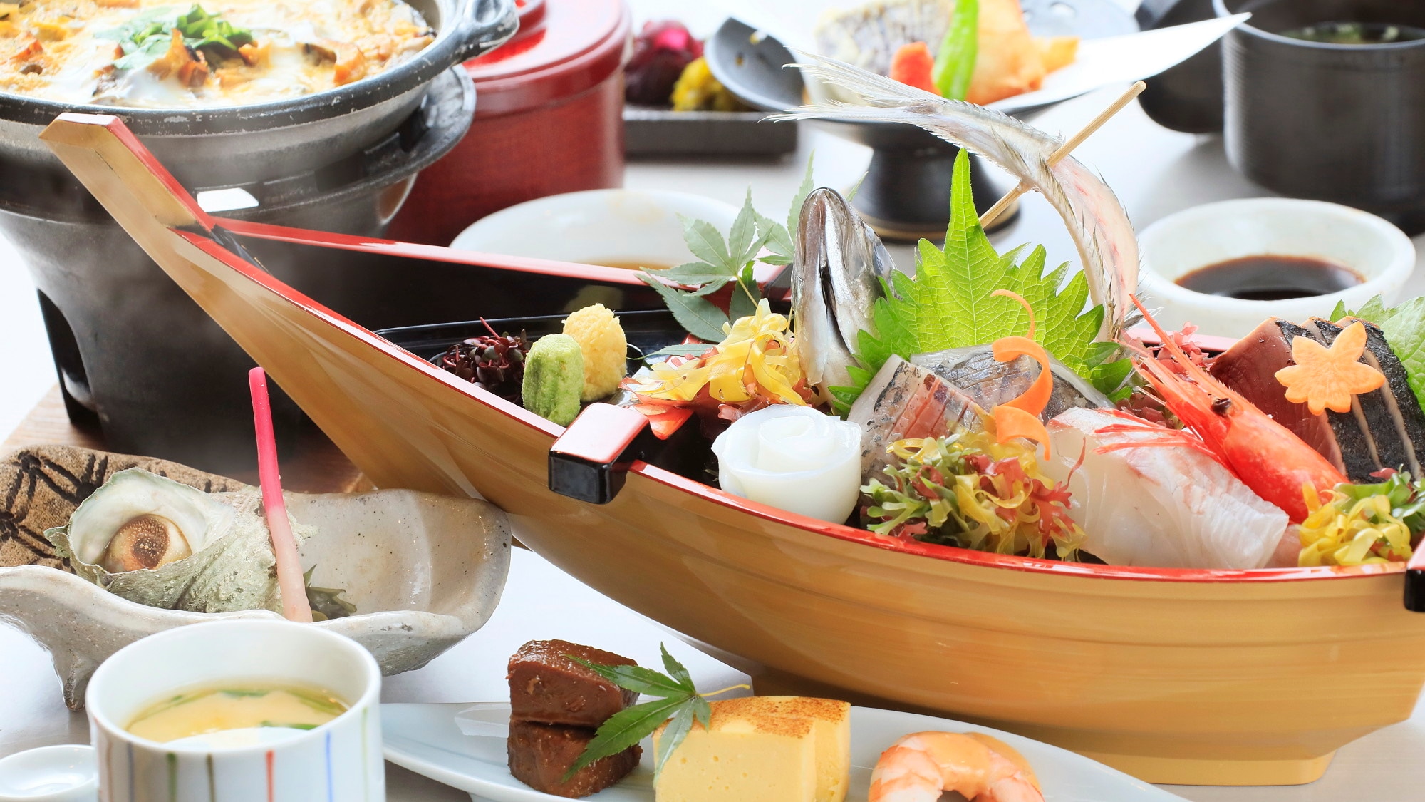 【저녁식사】미니 가이세키선 | 제철 생선의 뱃살과 제철의 미각을 살린 가이세키풍 밥상입니다. ※일례