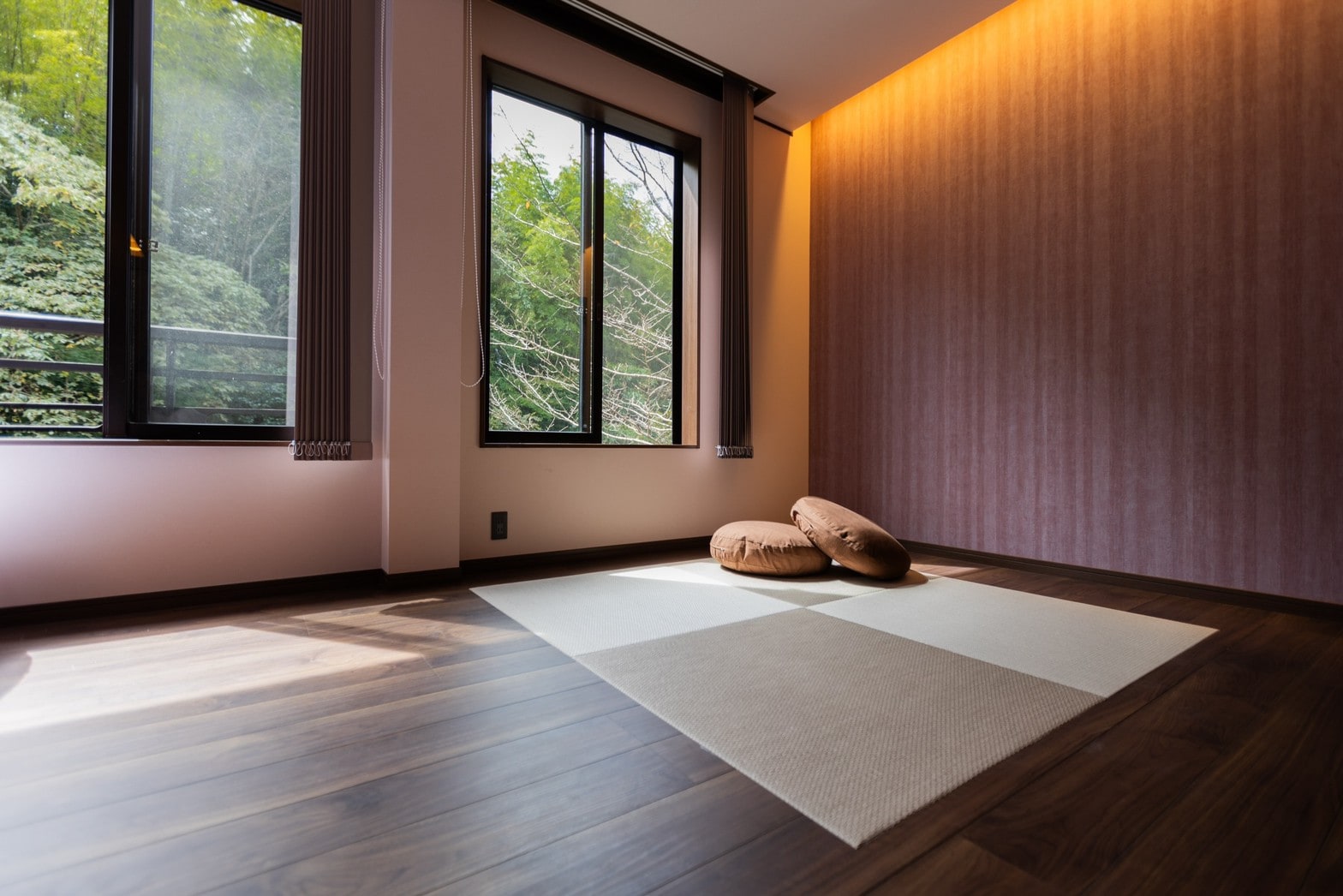Special room with sauna “Sakura” Tatami space diagonal
