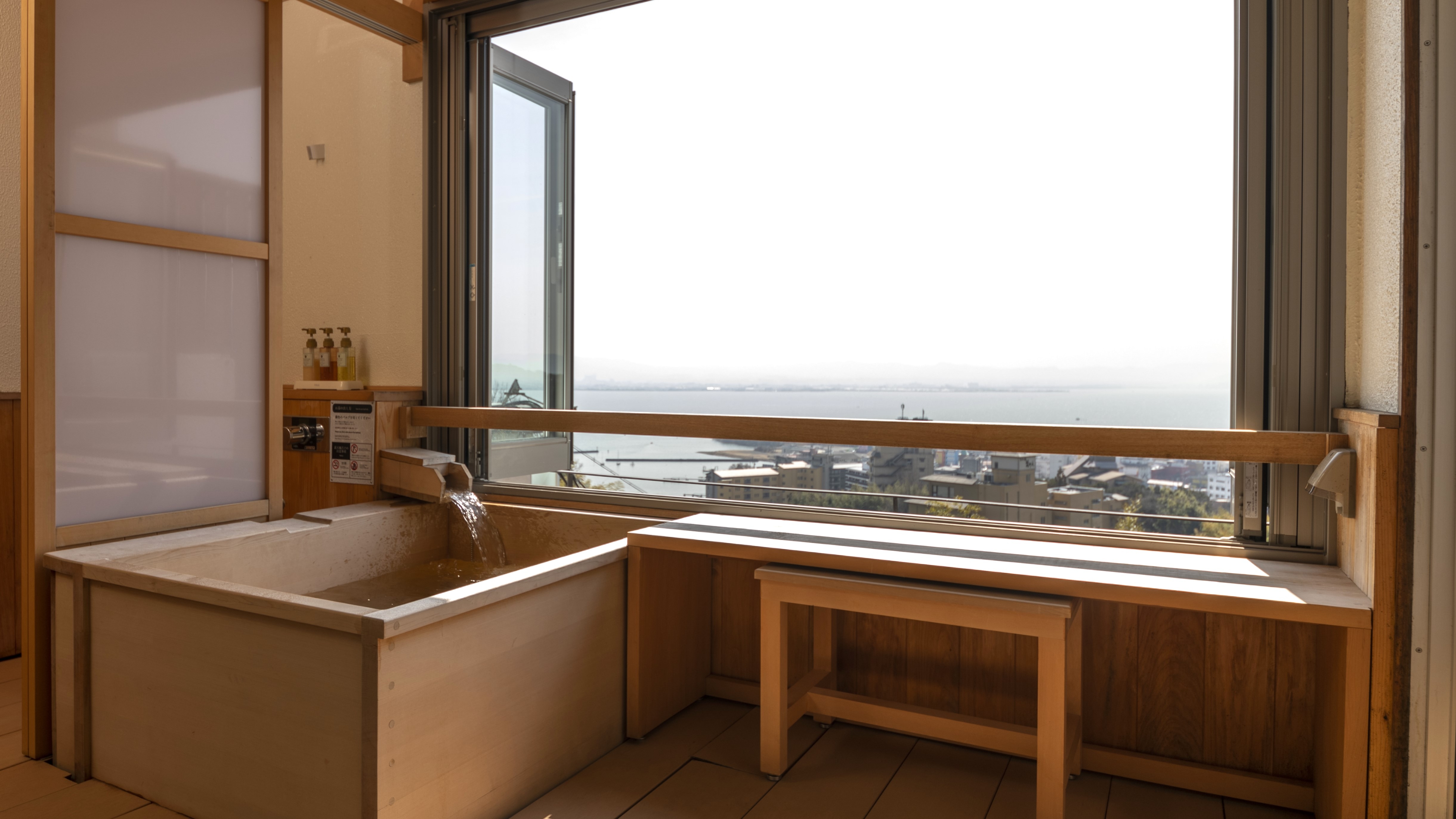 Satoyama Twin Room with Open-Air Bath (Economy) [5th floor, Lake side, Non-smoking] (Example)