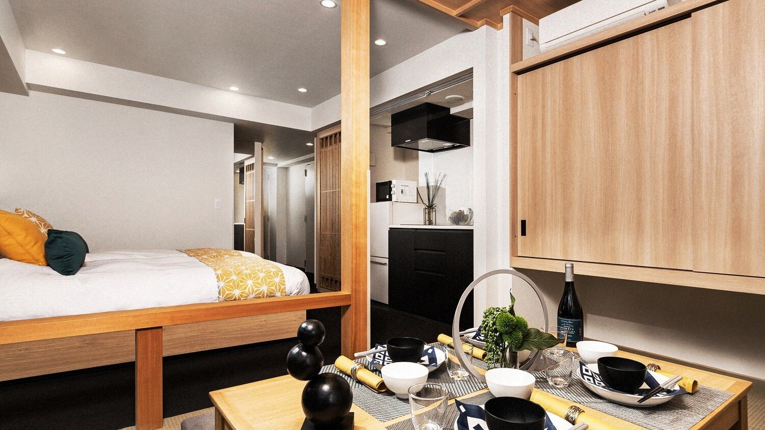 Relax and enjoy your meal in a Japanese-style room