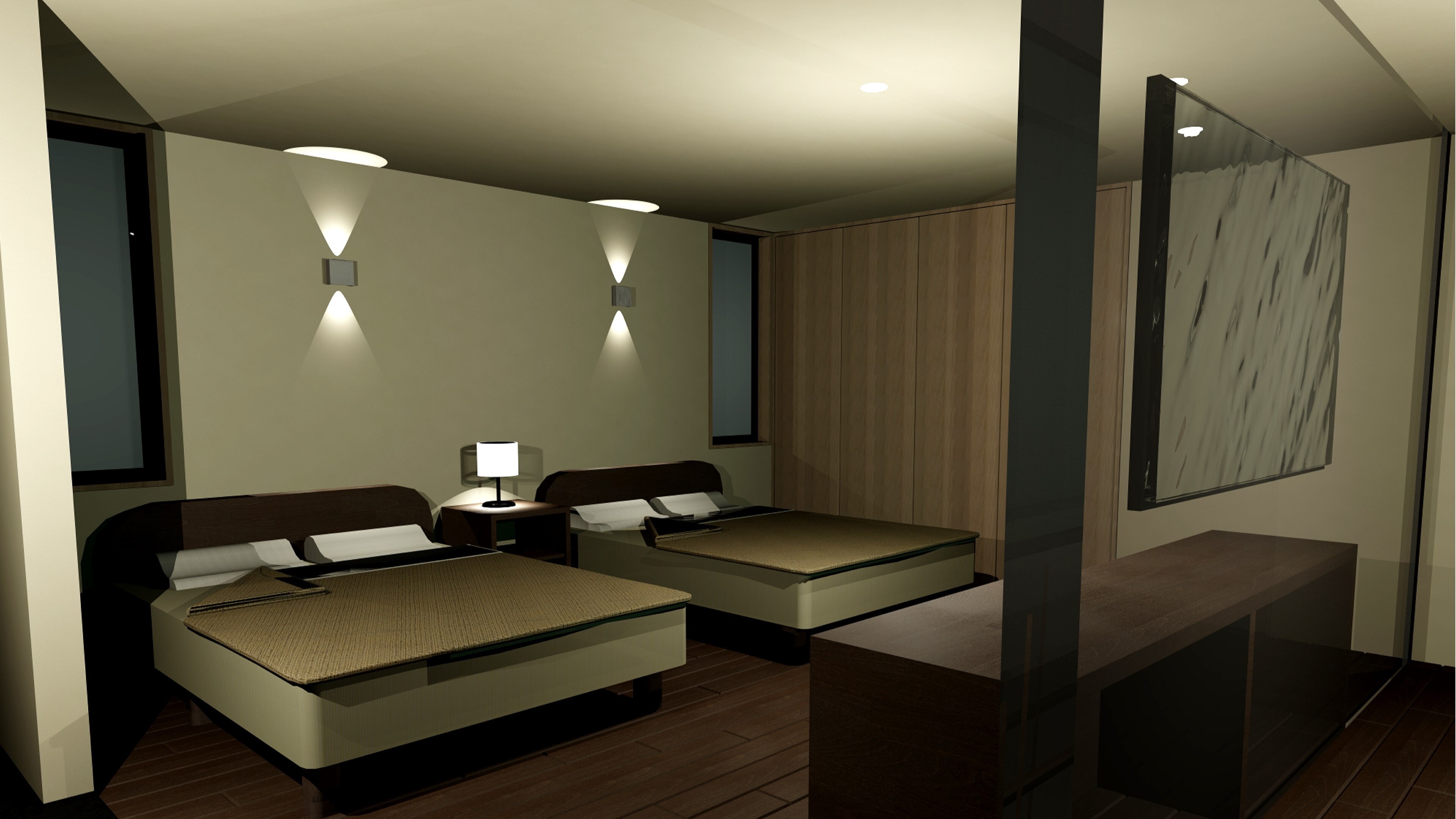 [Kanade / Bedroom] We offer high-quality sleep with special attention paid to the bed and lighting. *Image is for illustrative purposes only.