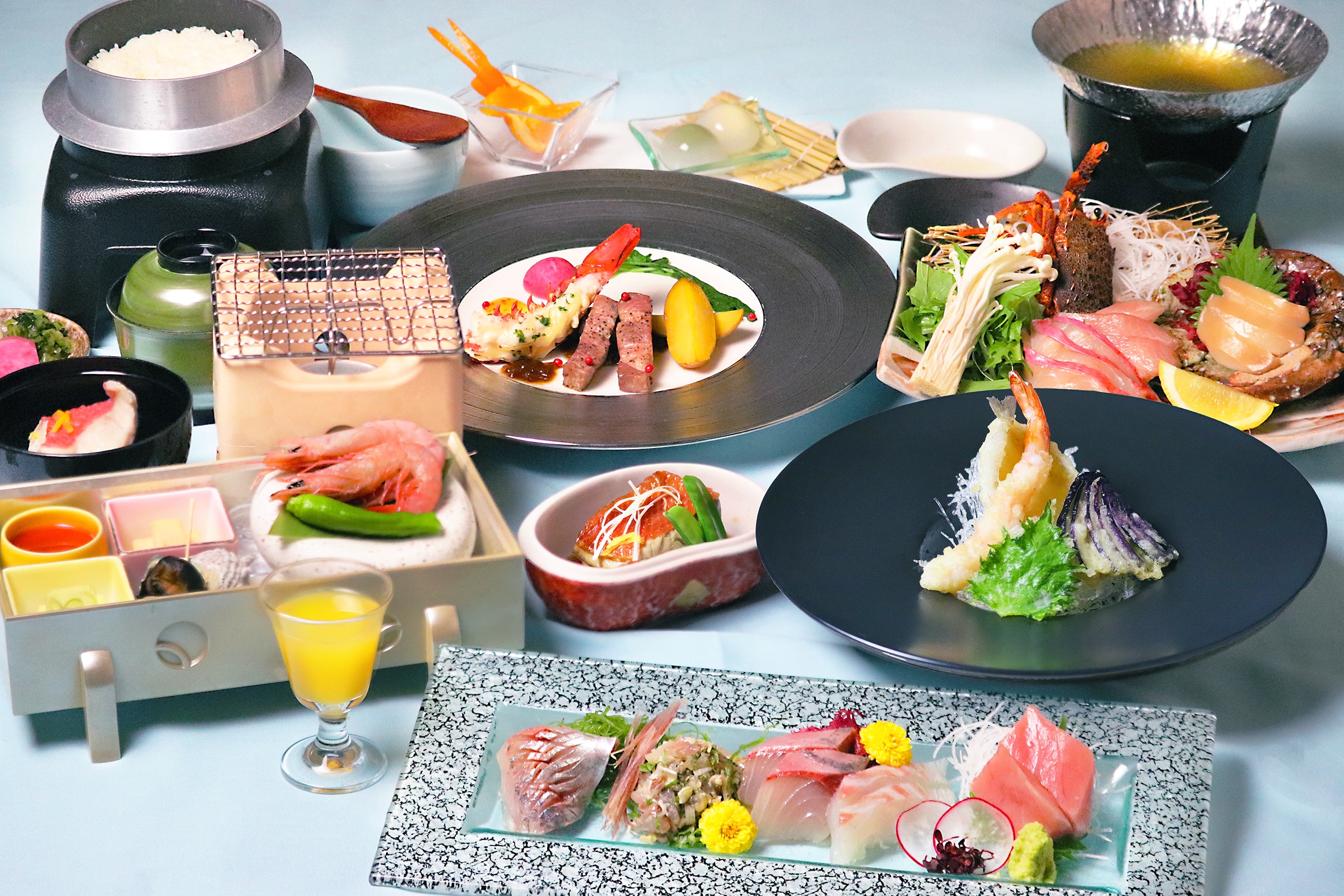 [Makan Malam] Kursus Kaiseki Tujuh Lautan yang Berwarna-warni