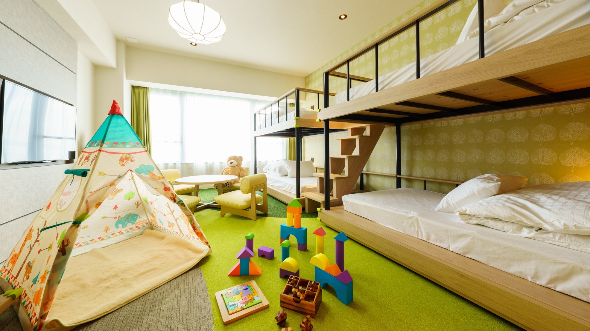 <Guest room> Forest room ◇ Non-smoking [sea side] (34.8㎡, bunk bed) Children's play equipment etc. are installed in the room
